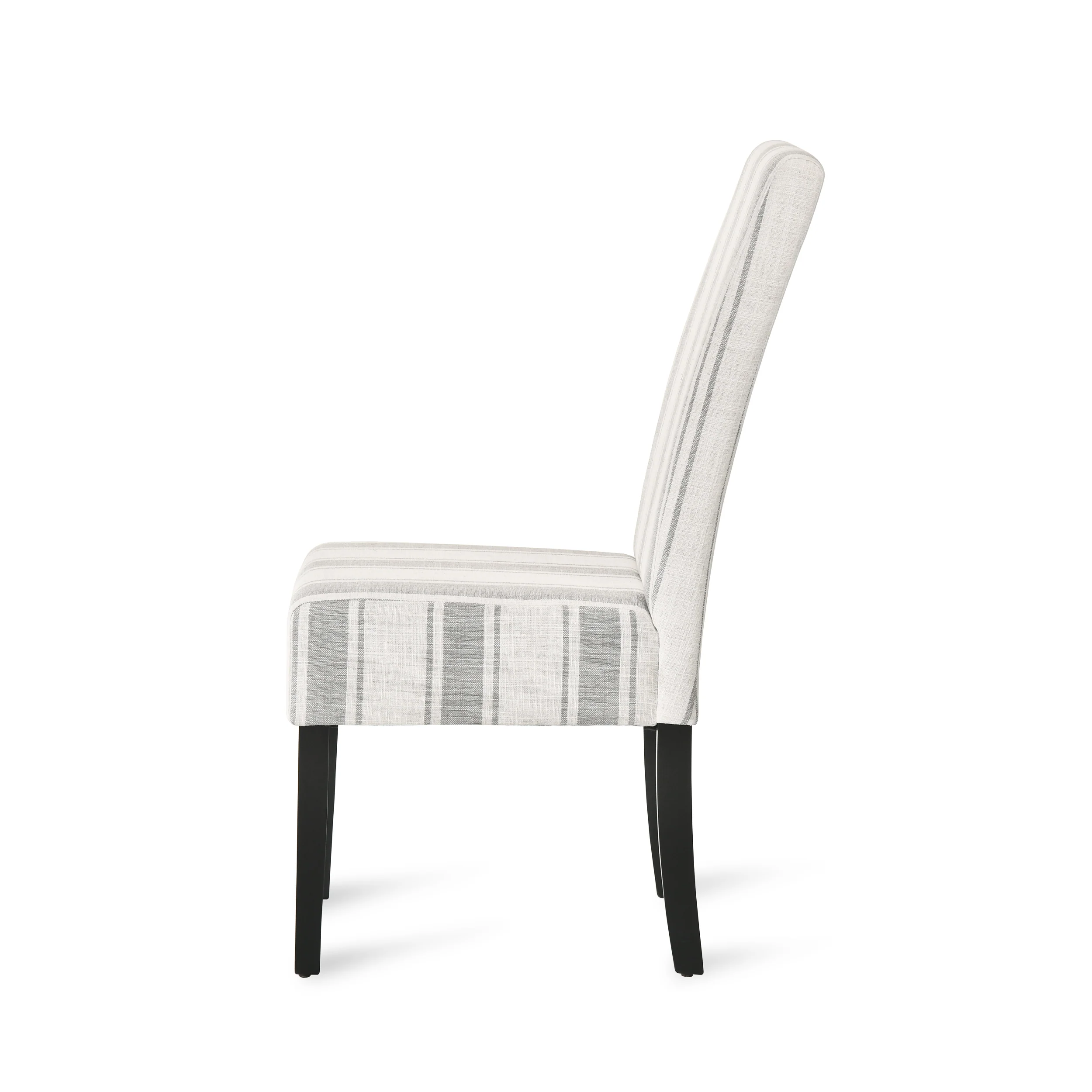 Percival Contemporary Upholstered Striped Dining Chairs, Set of 2 - furnishings