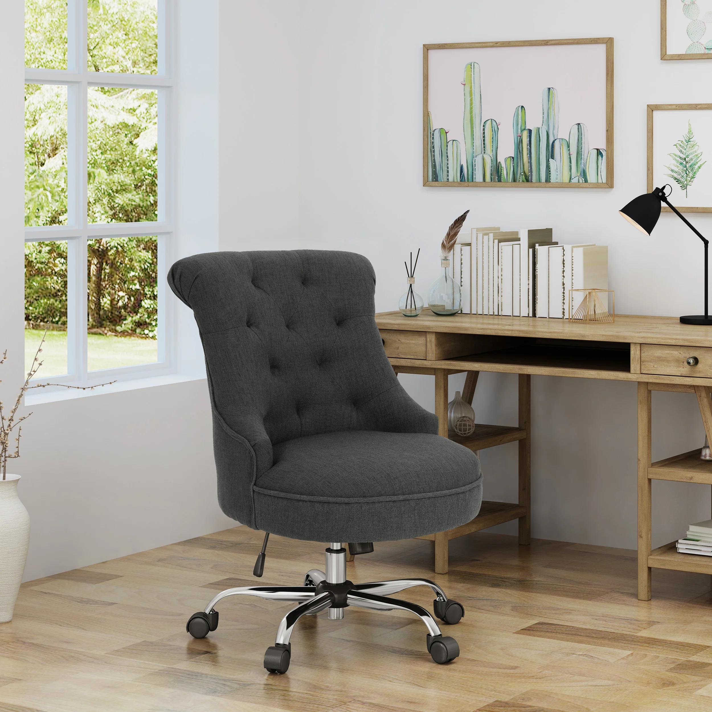 Tyesha Home Office Fabric Desk Chair - furnishings