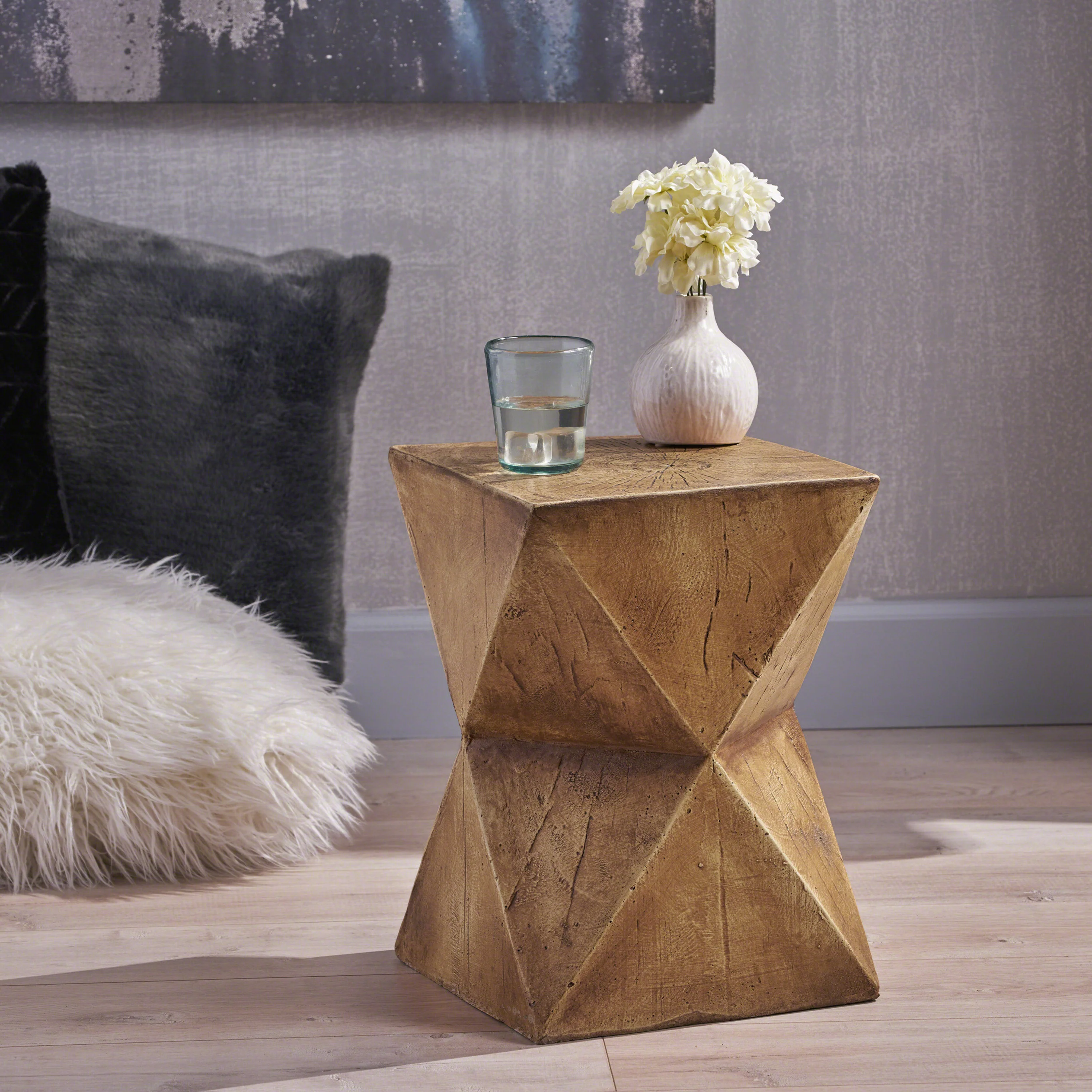 Manuel Indoor Lightweight Concrete Accent Table - furnishings