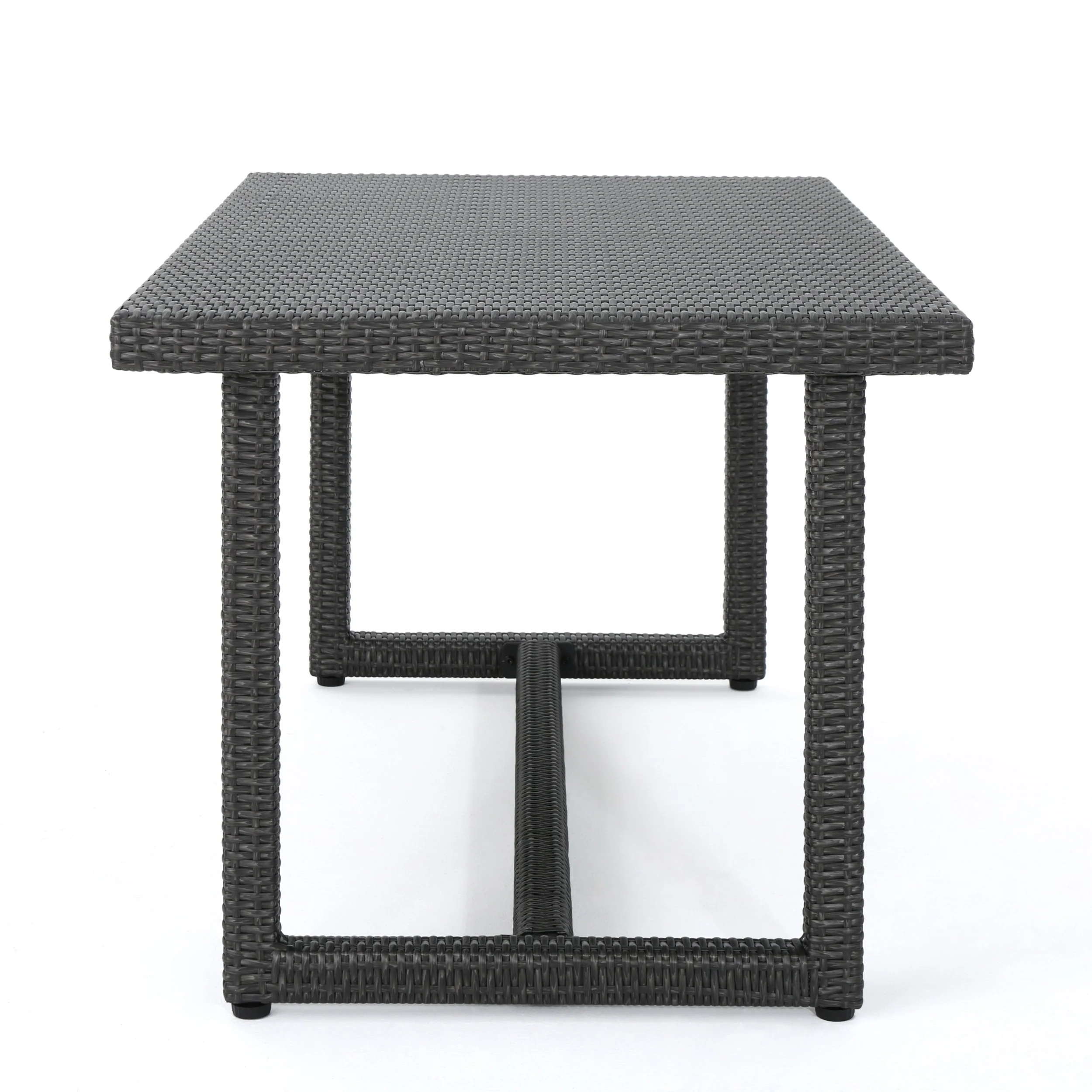 Liam Outdoor 7 Piece Wicker Dining Set, Grey - furnishings
