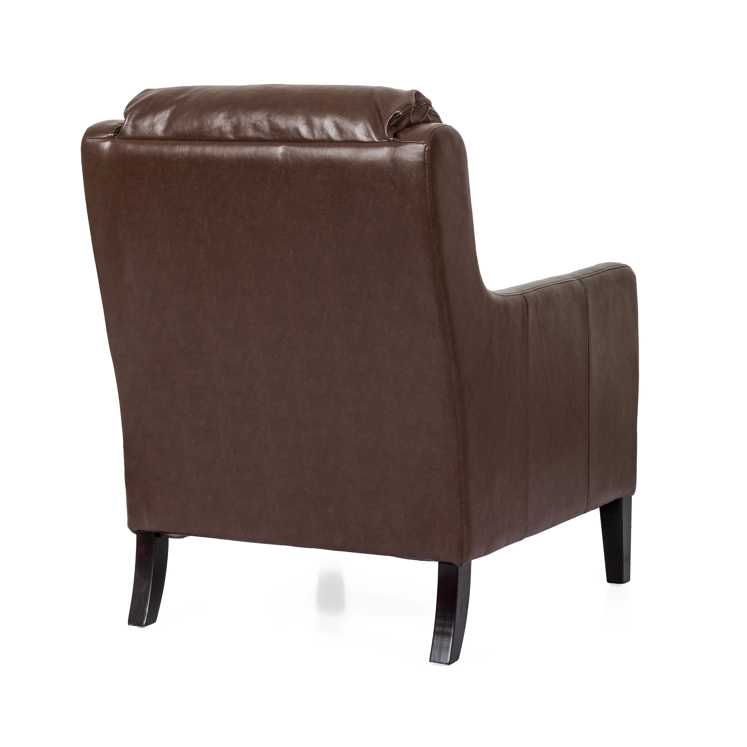 Baden Contemporary Pillow Tufted Faux Leather Club Chair - furnishings