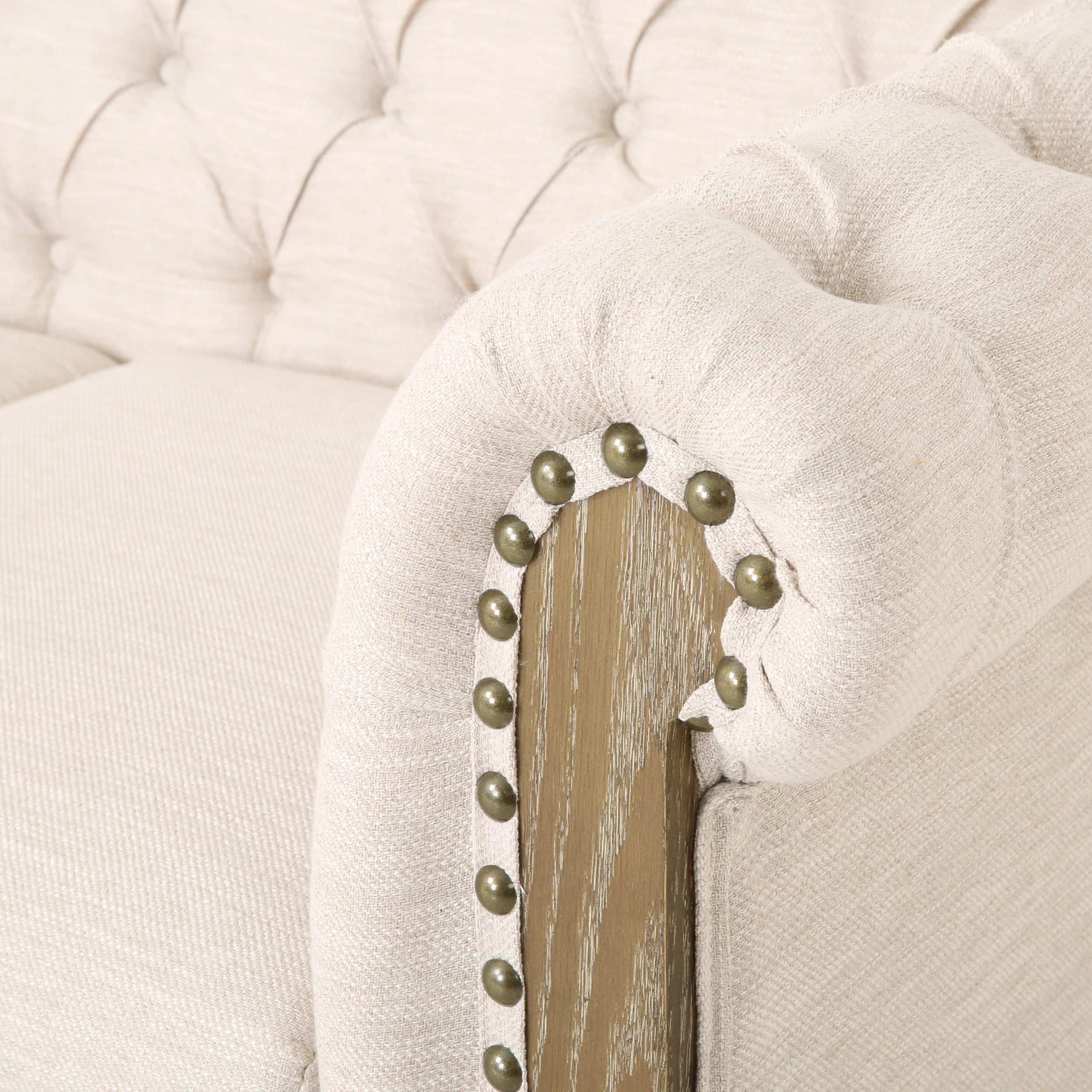 Kinzie Chesterfield Tufted 7 Seater Sectional Sofa with Nailhead Trim - furnishings