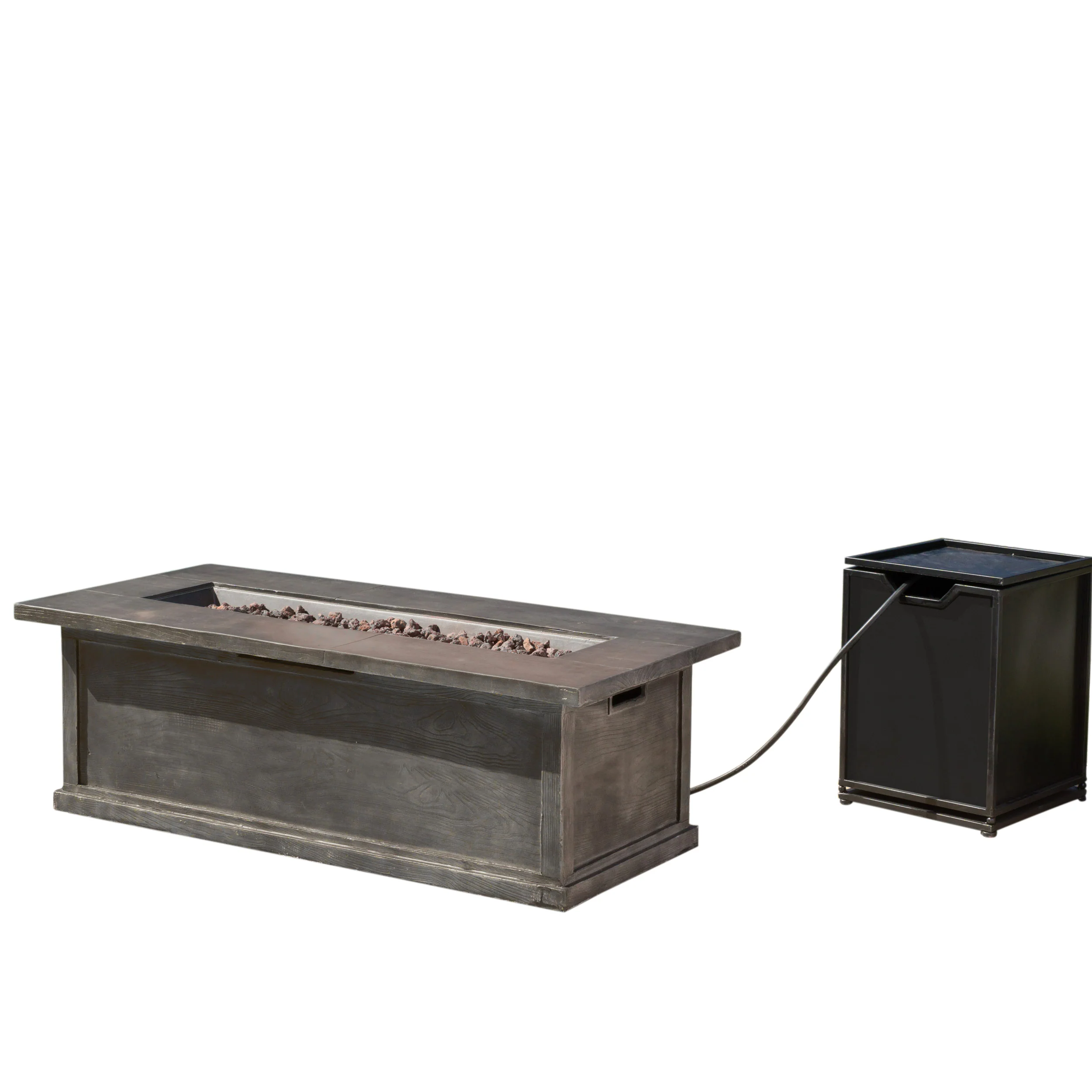 Pablo Outdoor 56-inch Rectangular Propane Fire Table - furnishings