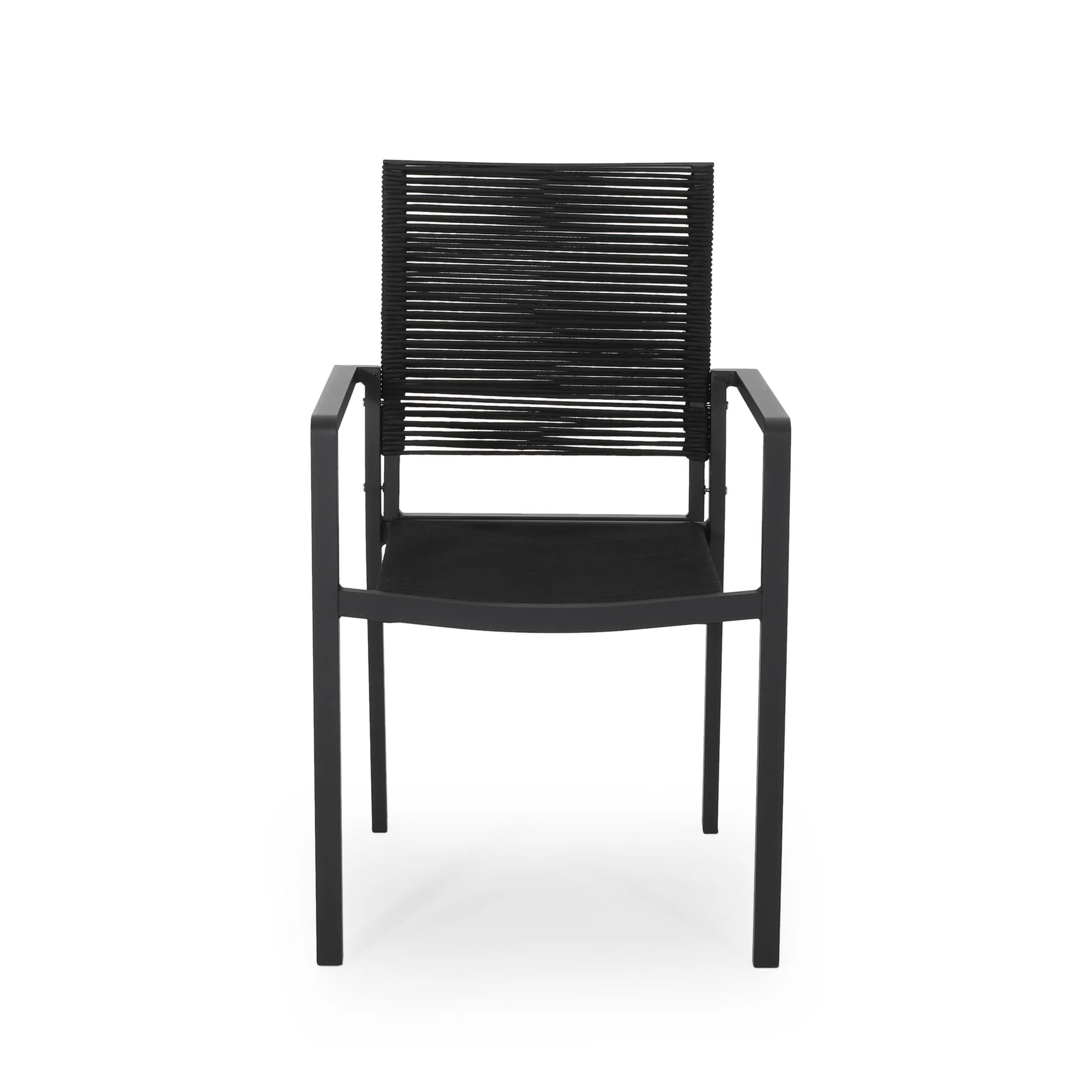 Layni Outdoor Modern 6 Seater Aluminum Dining Set with Expandable Table - furnishings