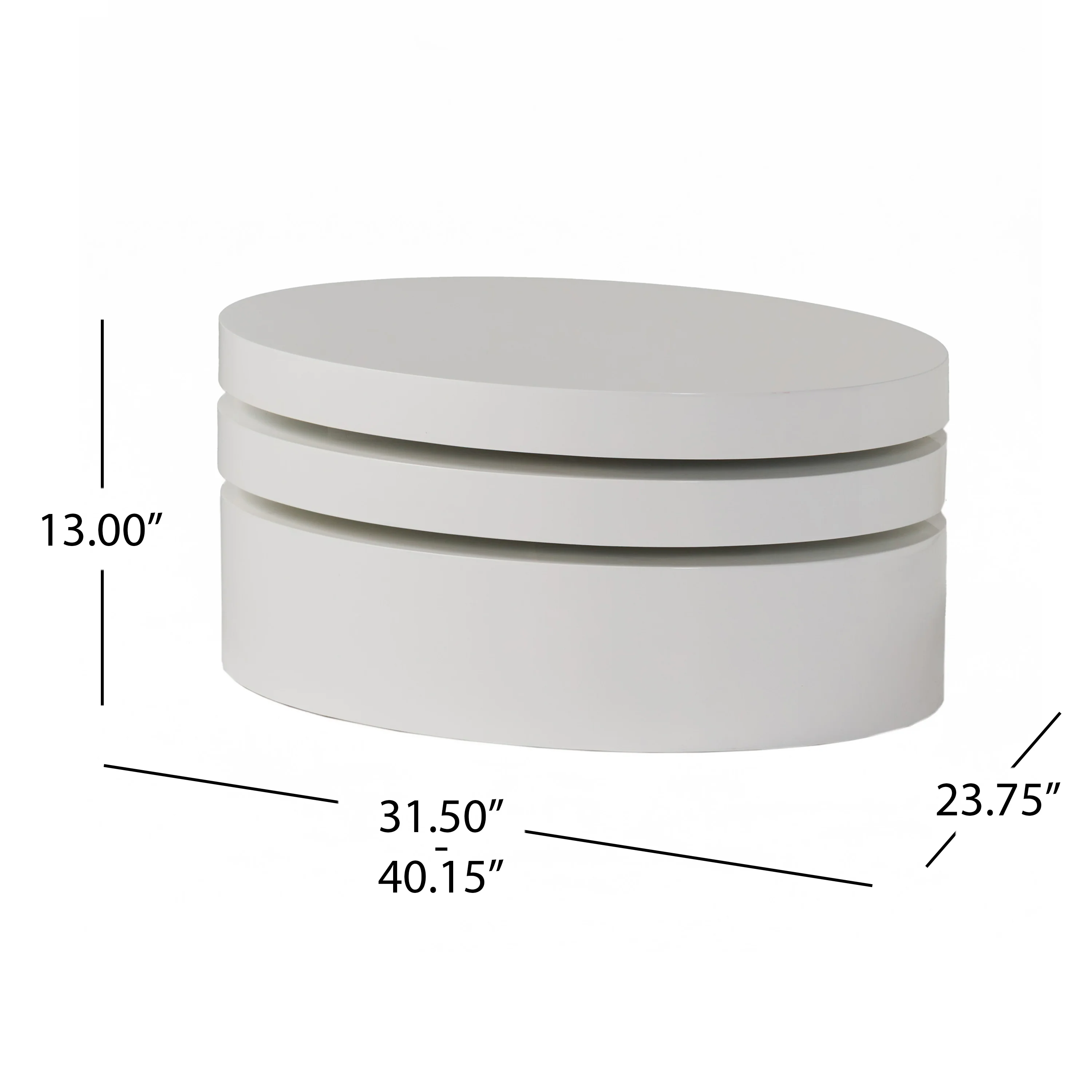 Kendall Oval Mod Swivel Coffee Table - furnishings