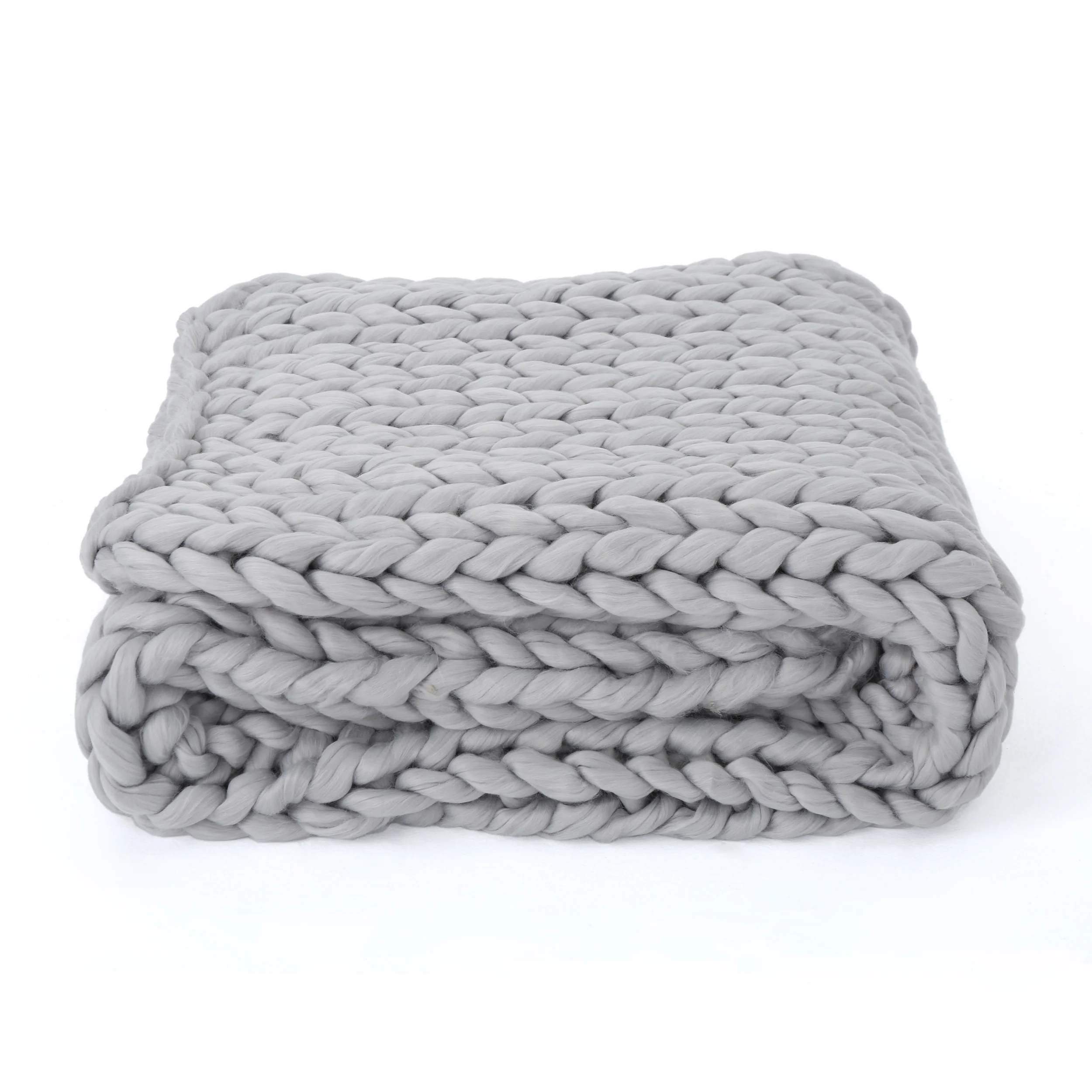 Jacqueline Modern Knit Stitch Fabric Rectangle Throw Blanket - furnishings