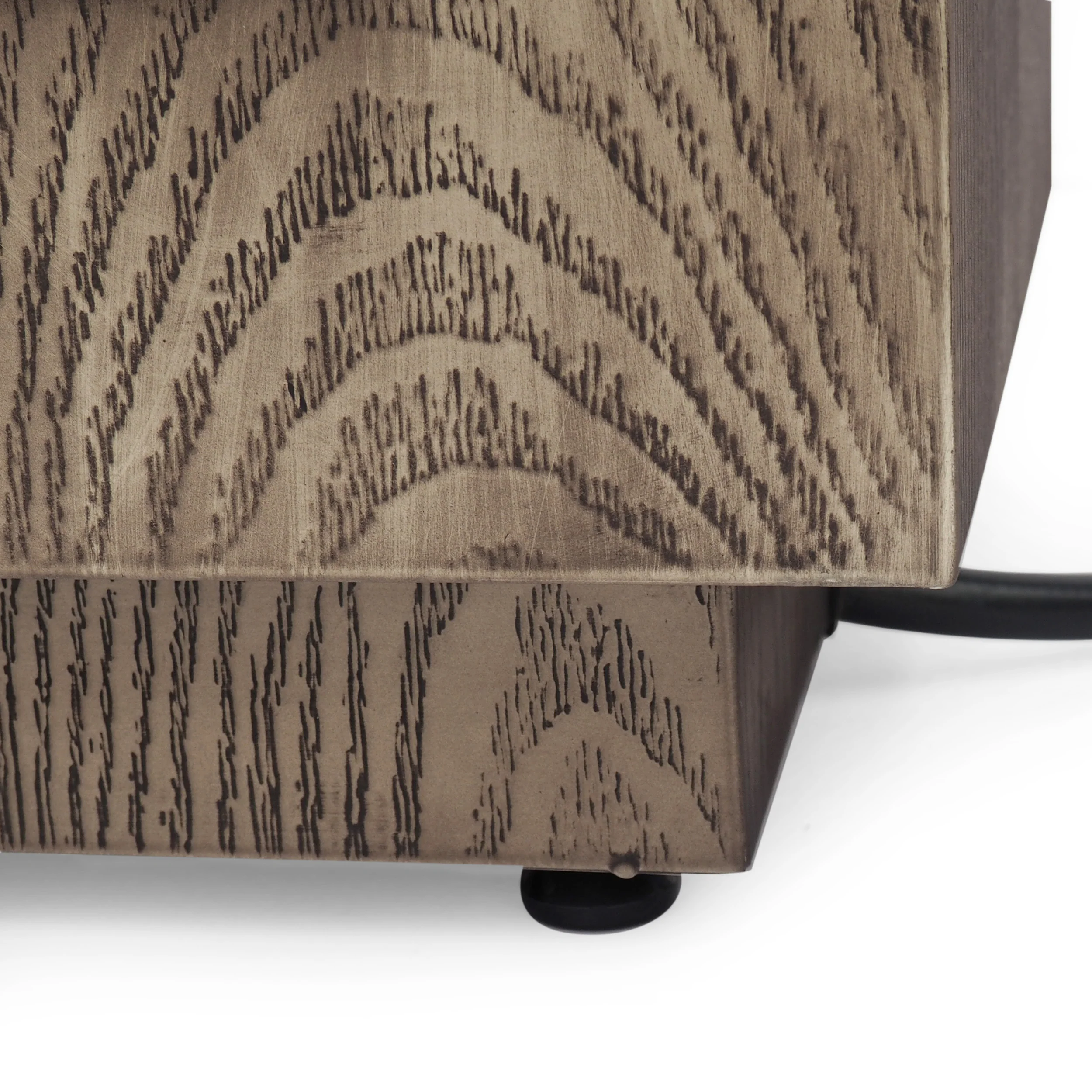 Jasmine Square Wood Finish 50,000 BTU Propane Fire Pit - furnishings