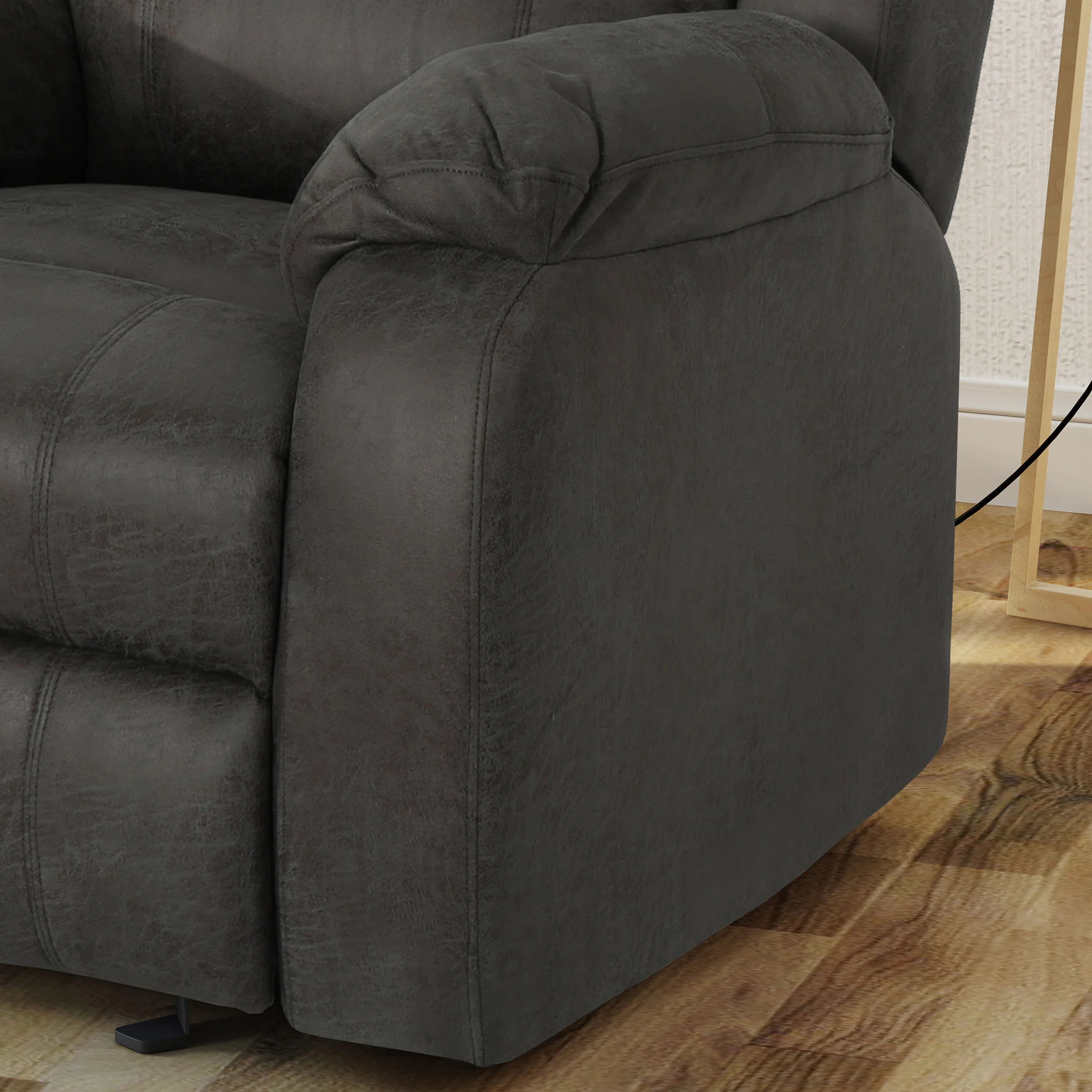 Michelle Classic Microfiber Gliding Recliner, Slate - furnishings