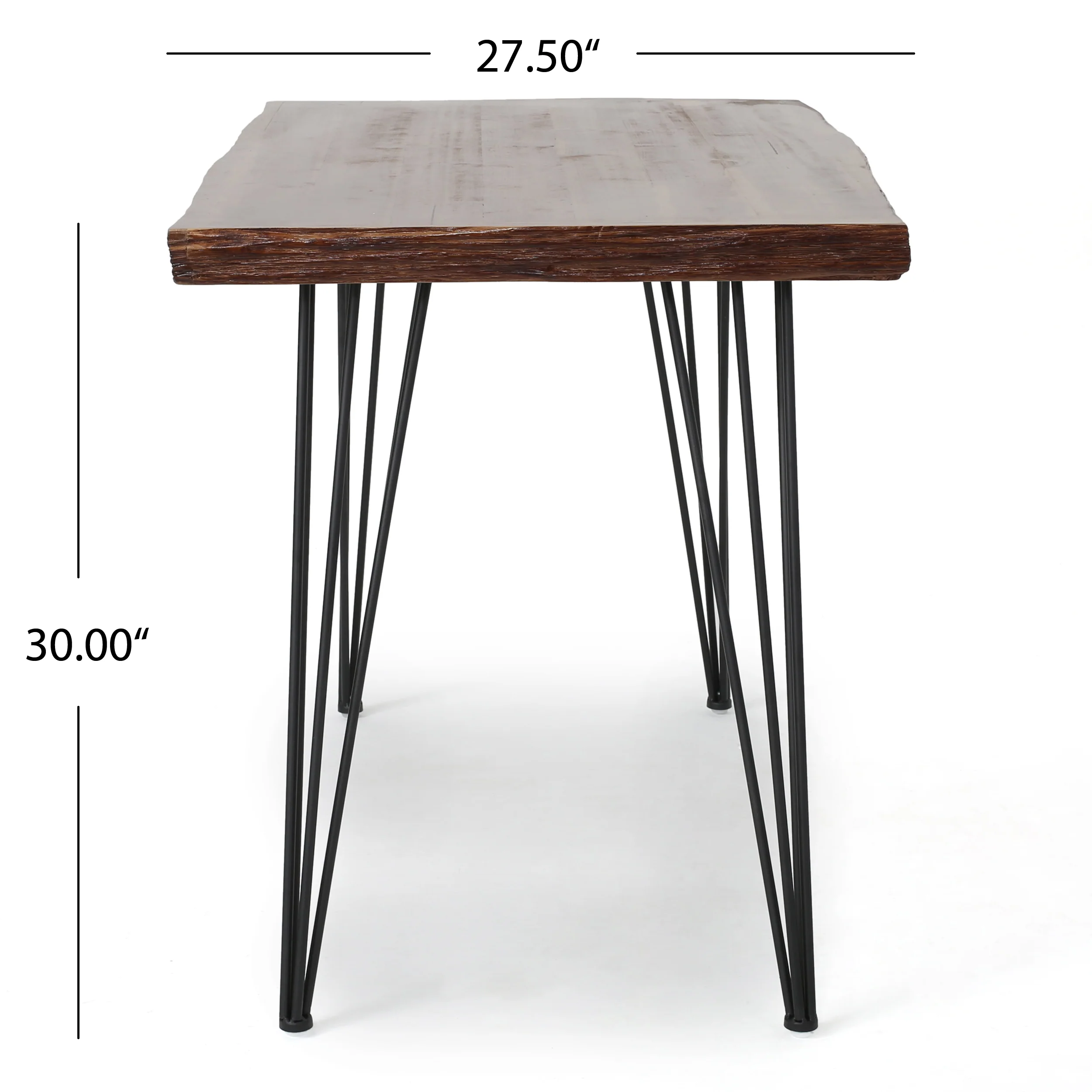 Regent Natural Finish Firwood Faux Live Edge Desk - furnishings