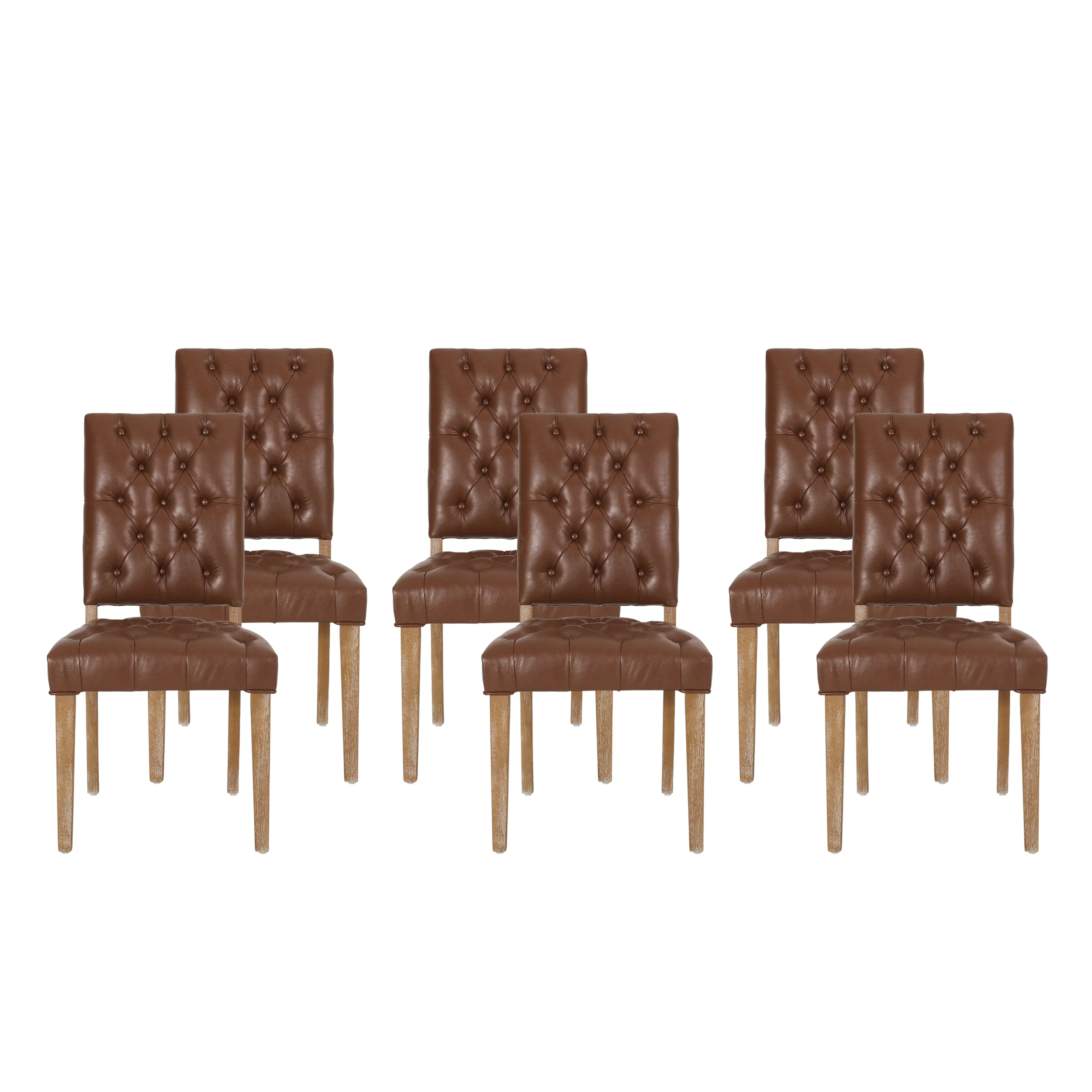 Welby Contemporary Tufted Dining Chairs, Set of 6 - furnishings