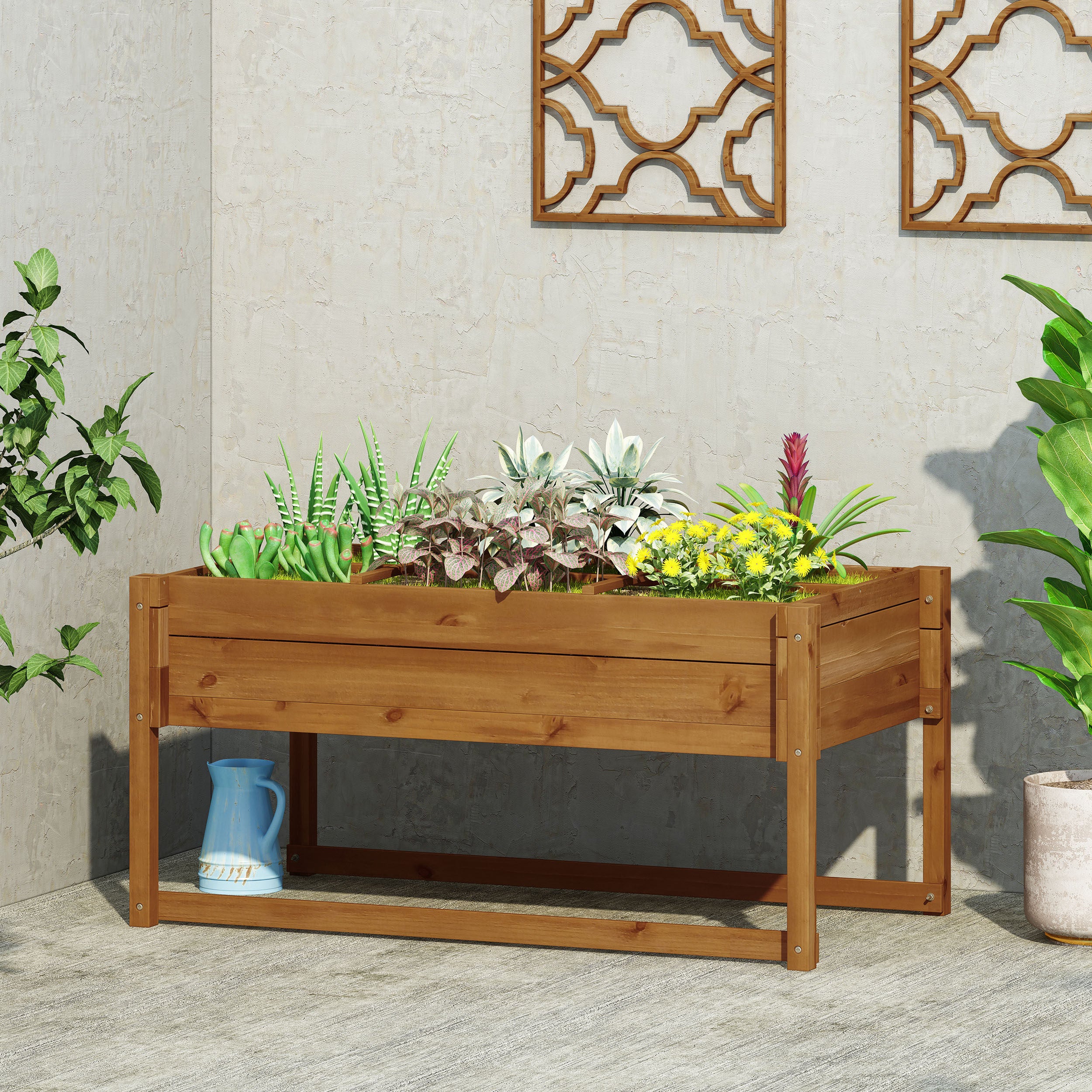 Monarch Outdoor Firwood Plant Trough - furnishings