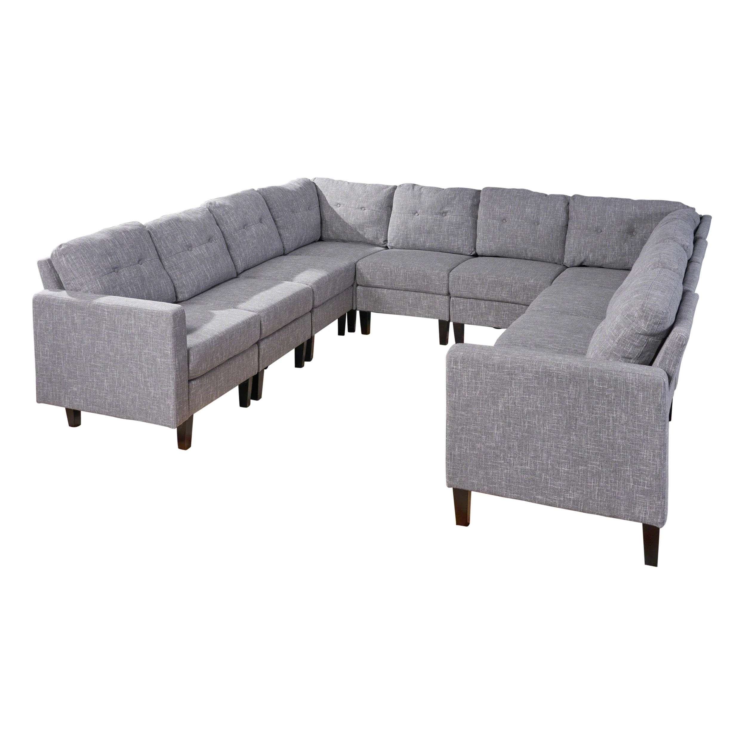 Marsh Mid Century Modern U-Shaped Sectional Sofa Set - furnishings