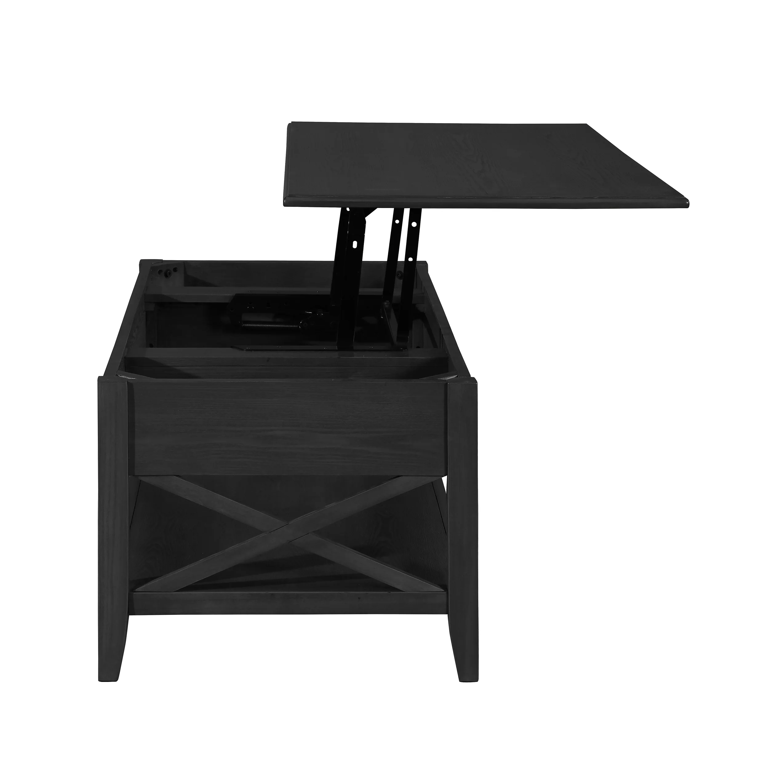 Laurel Luke Farmhouse Faux Wood Lift Top Coffee Table - furnishings