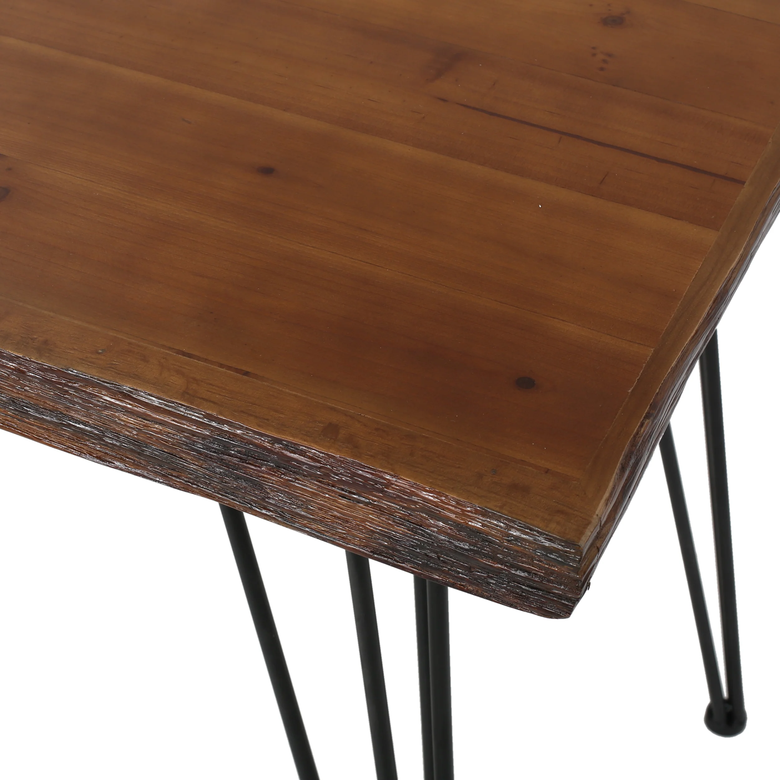 Regent Natural Finish Firwood Faux Live Edge Desk - furnishings