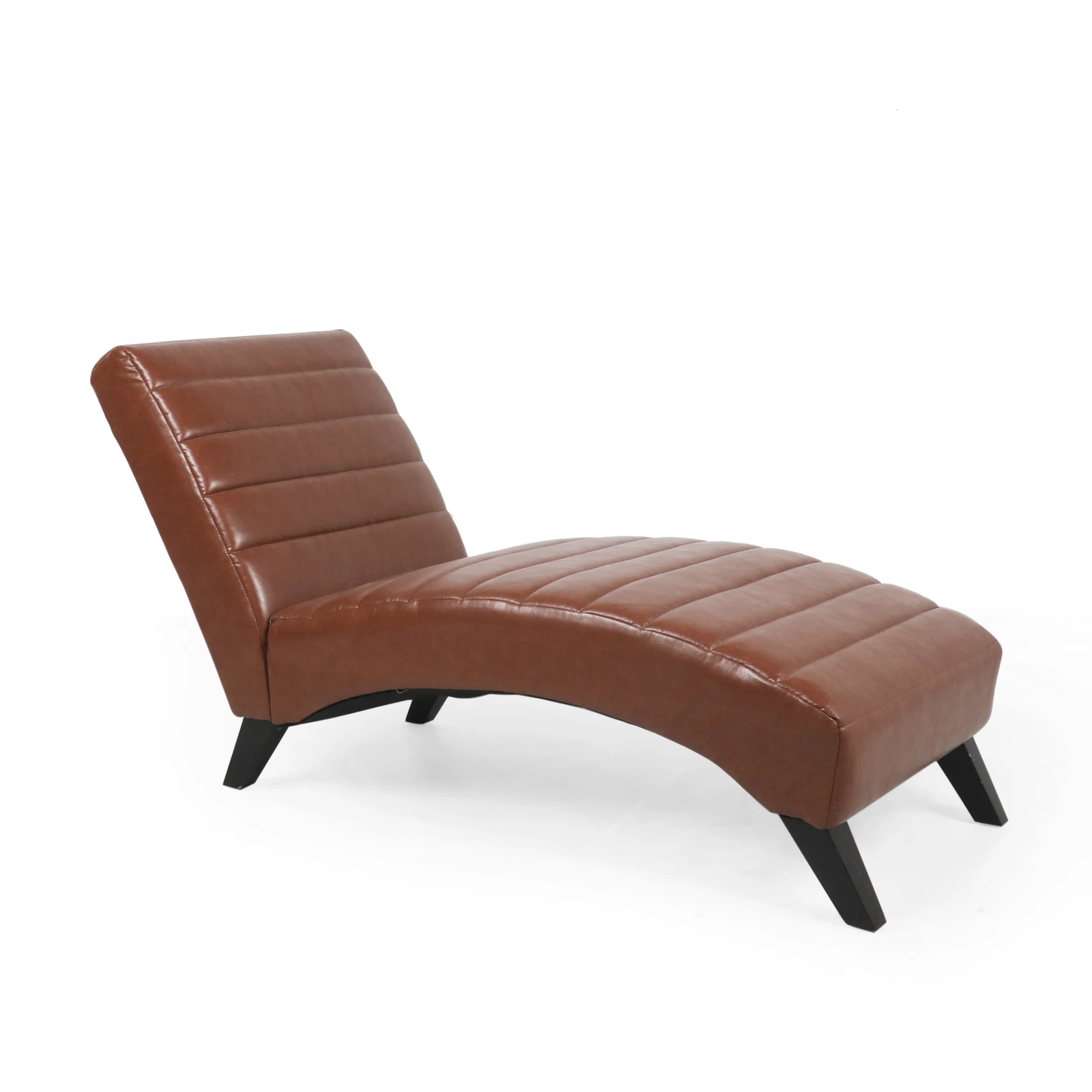 Metter Contemporary Channel Stitch Chaise Lounge - furnishings