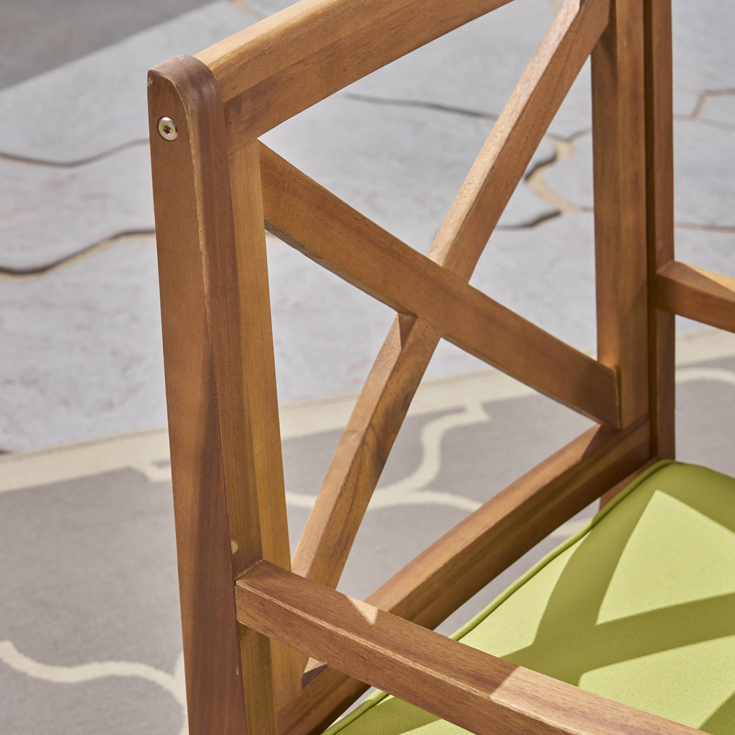 Nolan Outdoor 7-Piece Acacia Wood and Iron Dining Set - furnishings