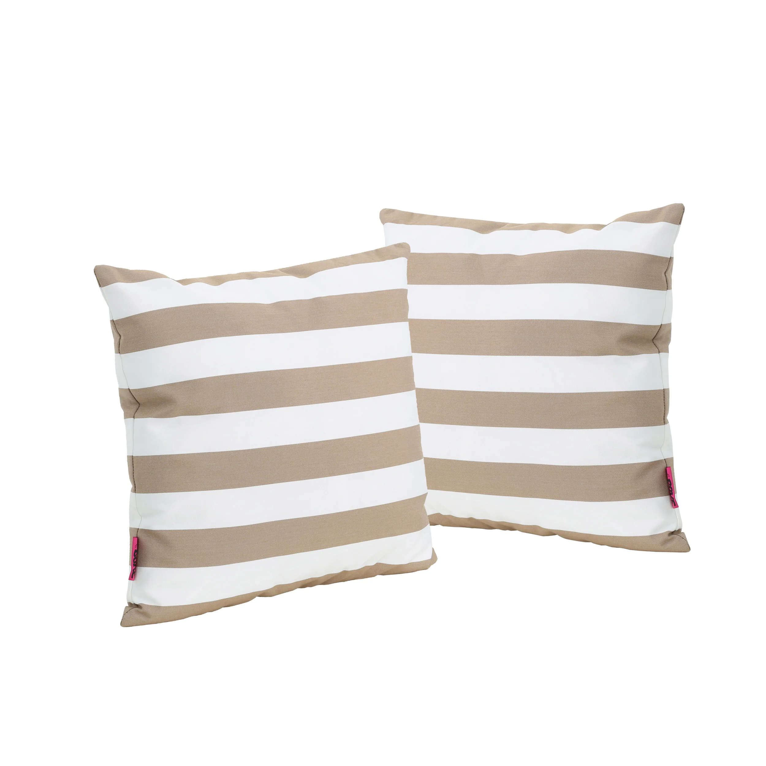 La Mesa Indoor Striped Water Resistant Square Throw Pillow - furnishings