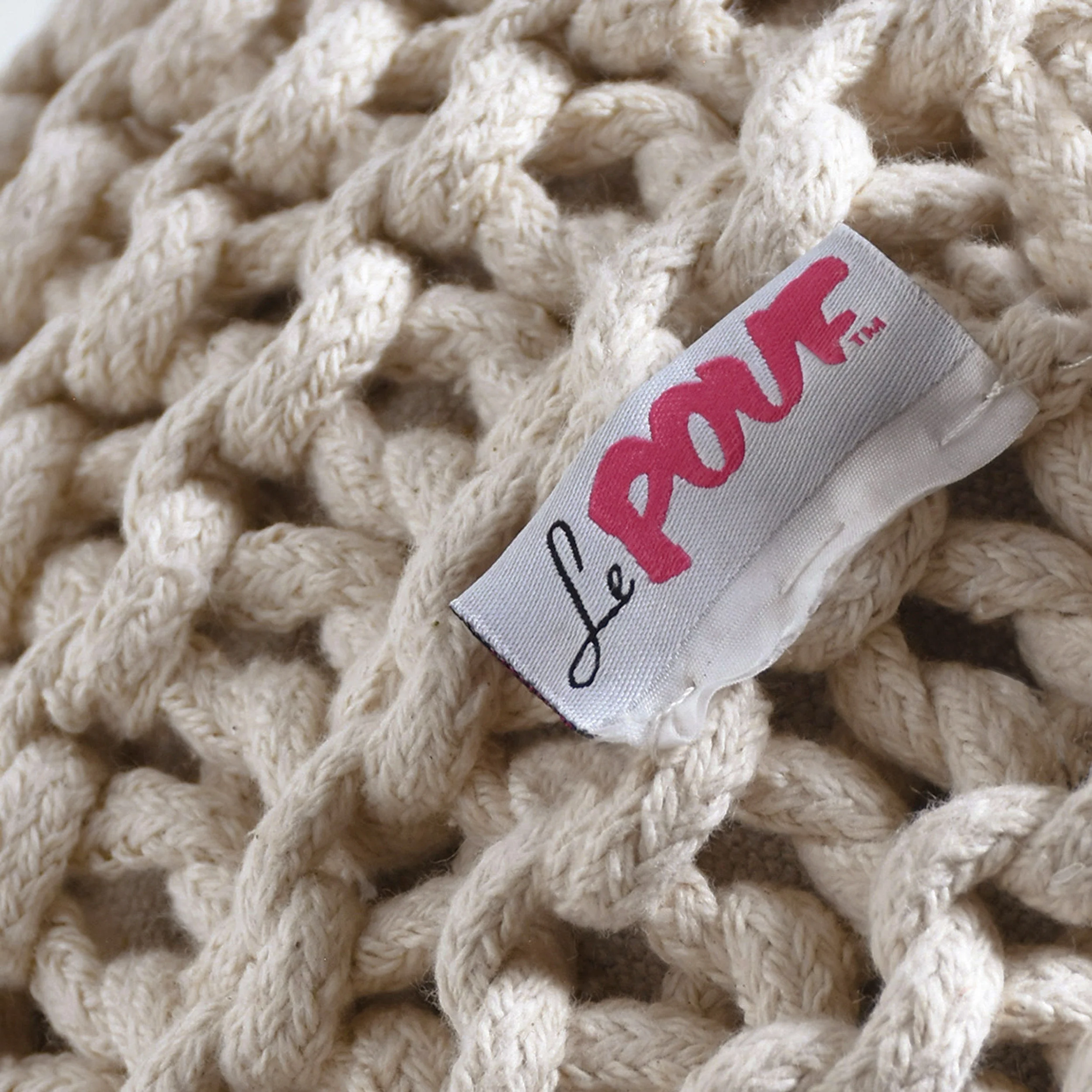 Poona Handcrafted Modern Cotton Pouf - furnishings