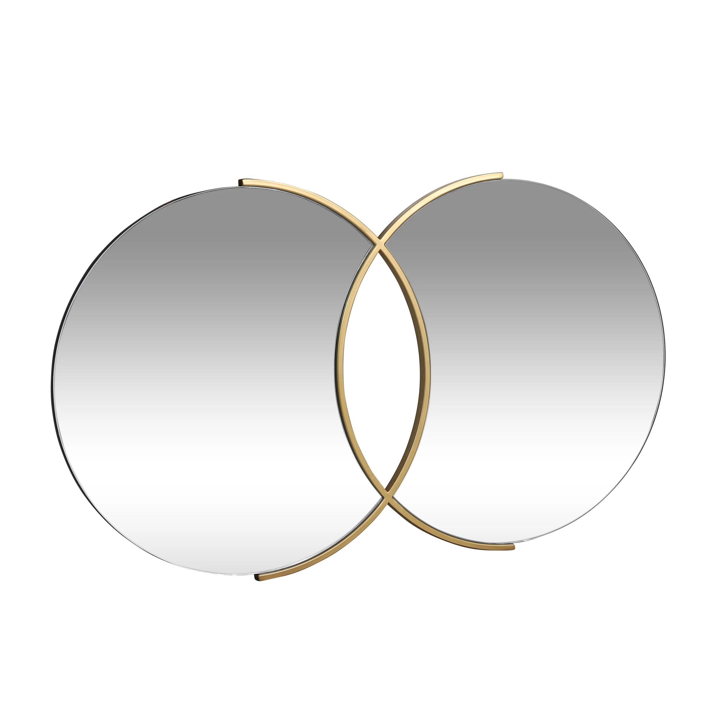 Medlock Modern Glam Overlapping Round Wall Mirror - furnishings