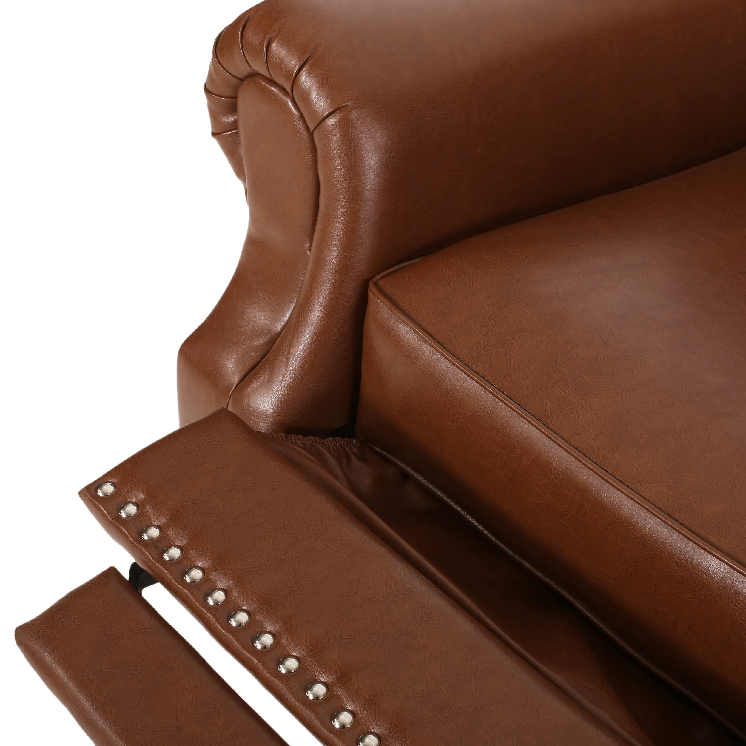 Chatau Contemporary Tufted Recliner with Nailhead Trim - furnishings