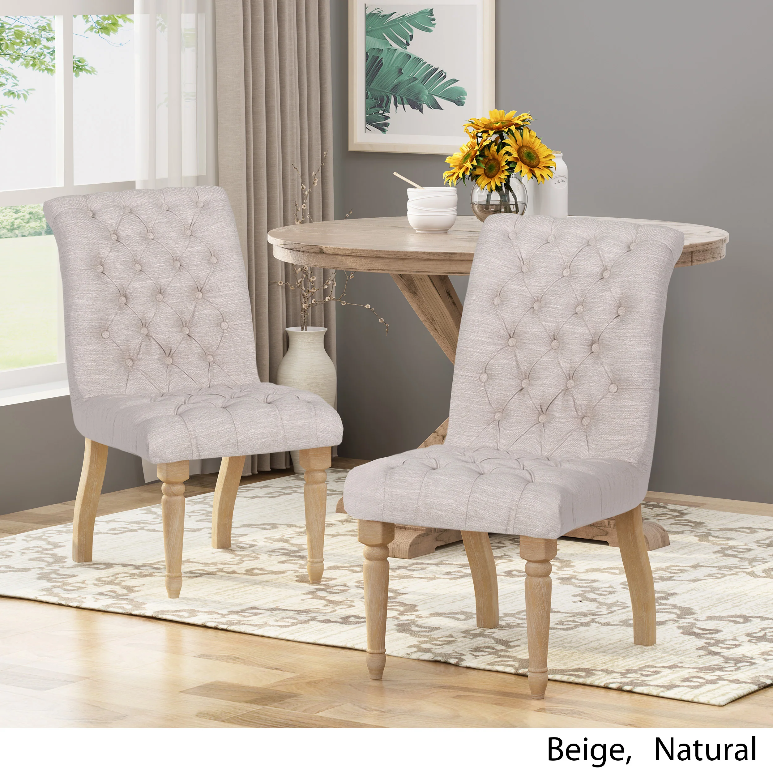 Terrance Tufted Fabric Dining Chair (Set of 2) - furnishings