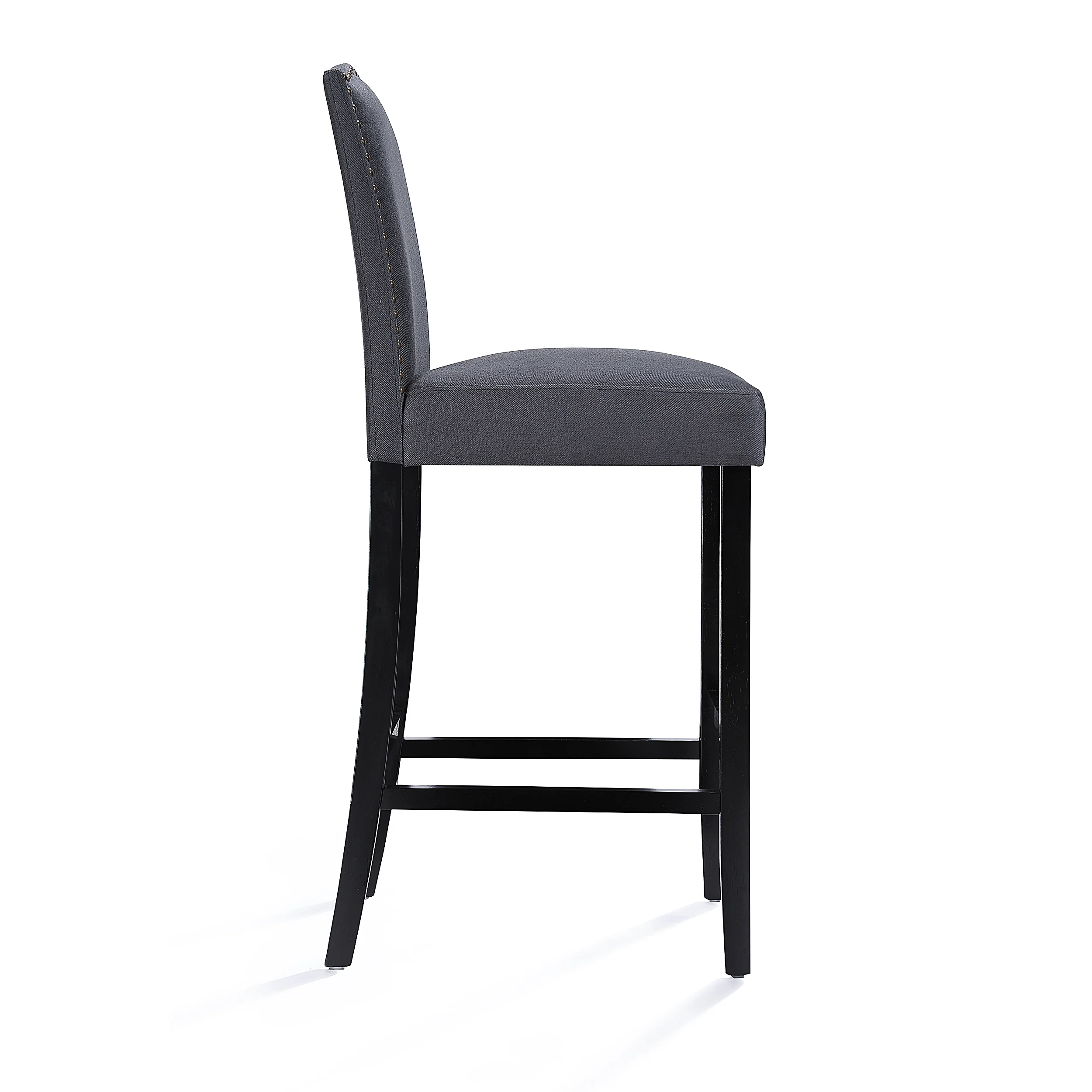 Kainu Dark Charoal Fabric Barstools, Set of 2 - furnishings