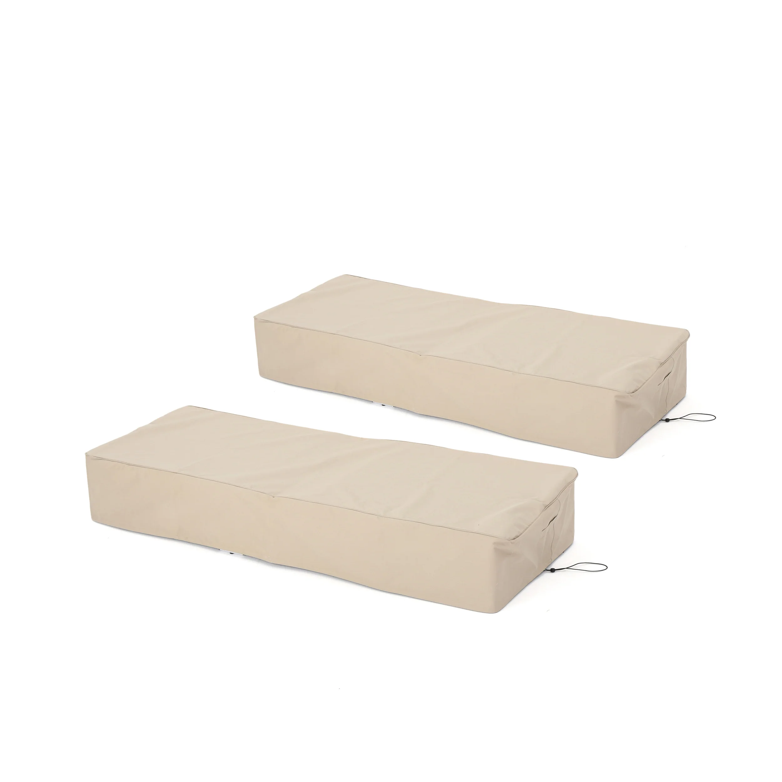 Solana Outdoor Beige Waterproof Fabric Lounge Set Cover - furnishings
