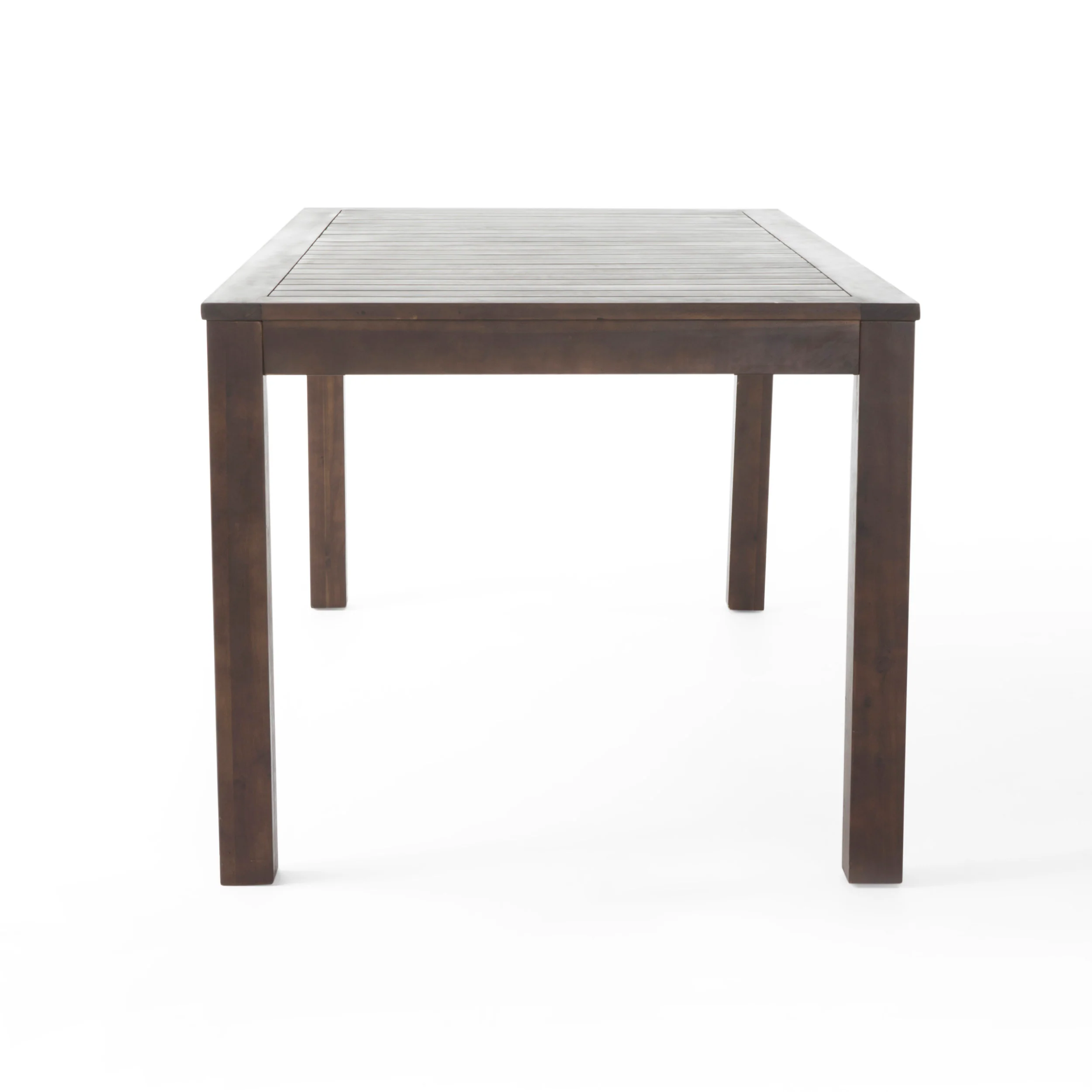 Netton Outdoor 7 Piece Dining Set with Dark Brown Finished Wood Table and Chairs - furnishings
