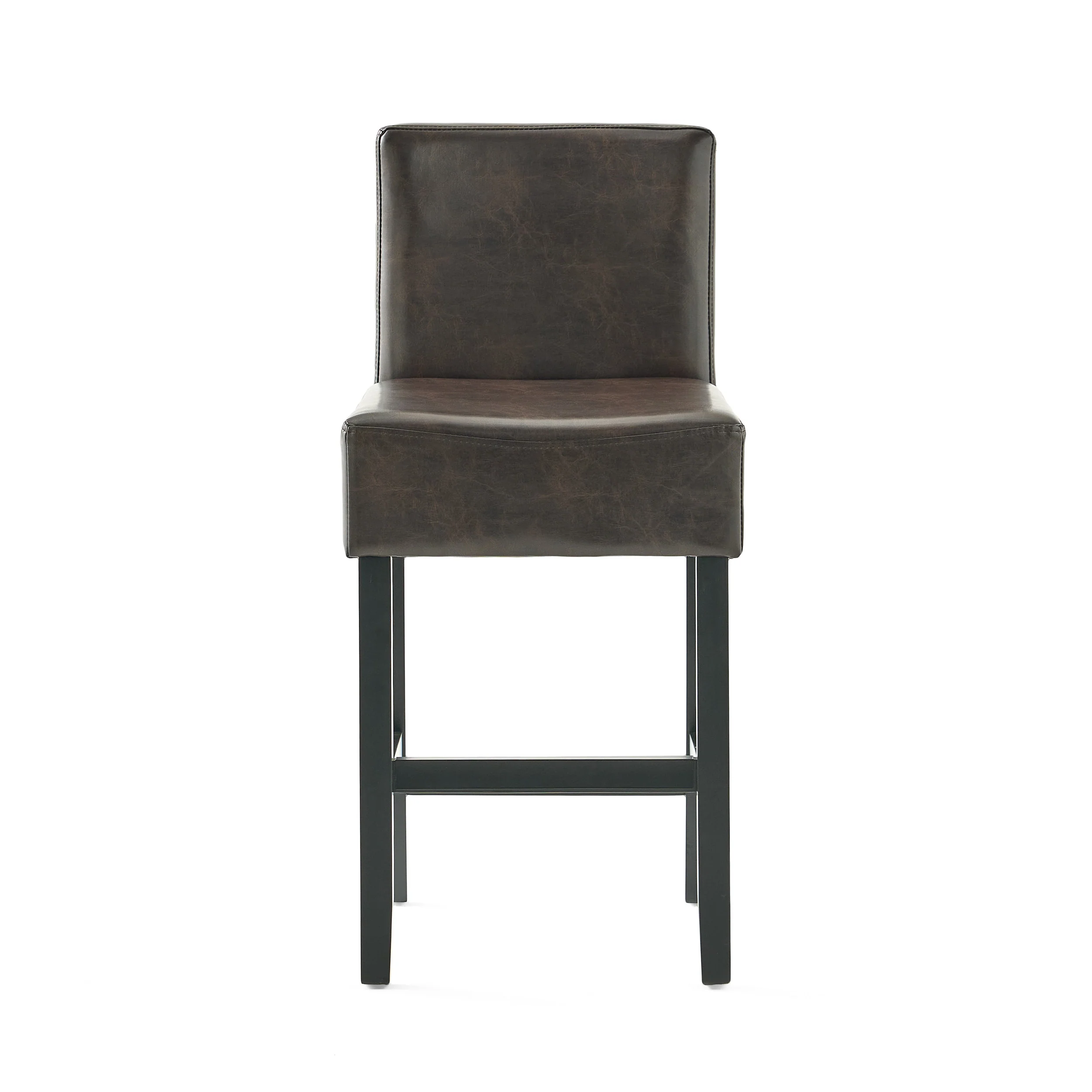 Seigel 19-Inch Brown Bonded Leather Counter Stool (Set of 2) - furnishings