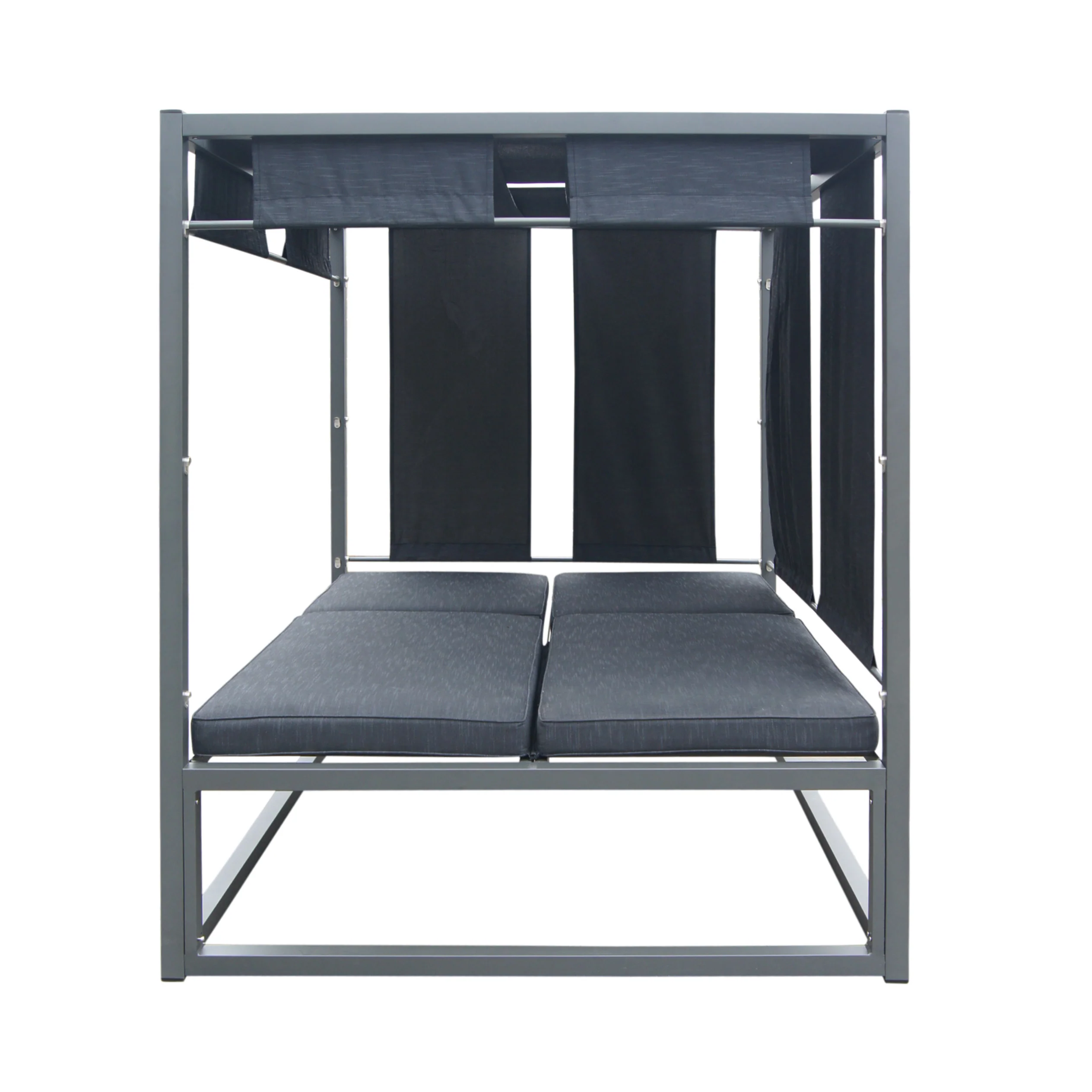 Amos Outdoor Aluminum Daybed with Canopy - furnishings