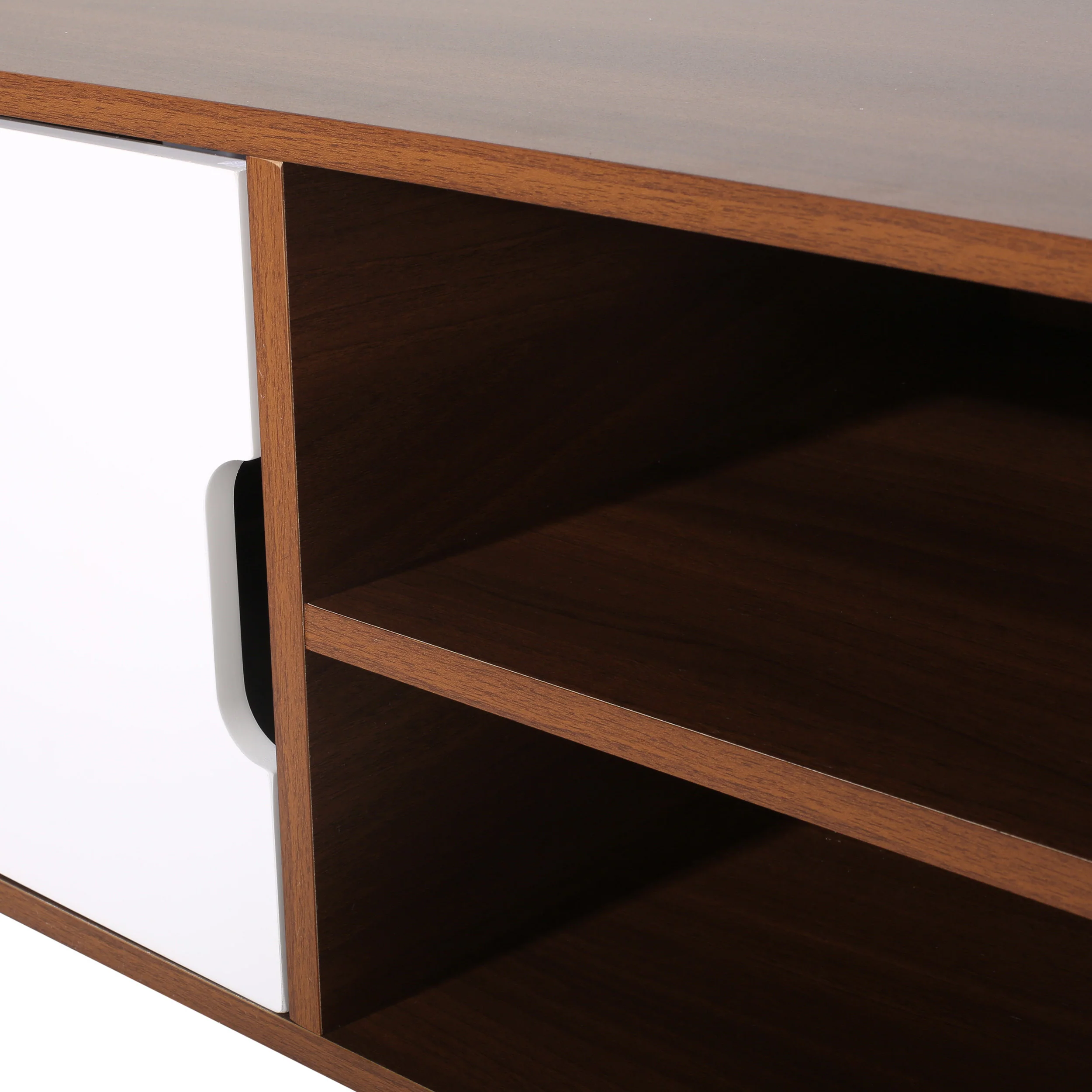 Aaditya Mid Century Modern 2 Cabinets & Shelves TV Stand - furnishings