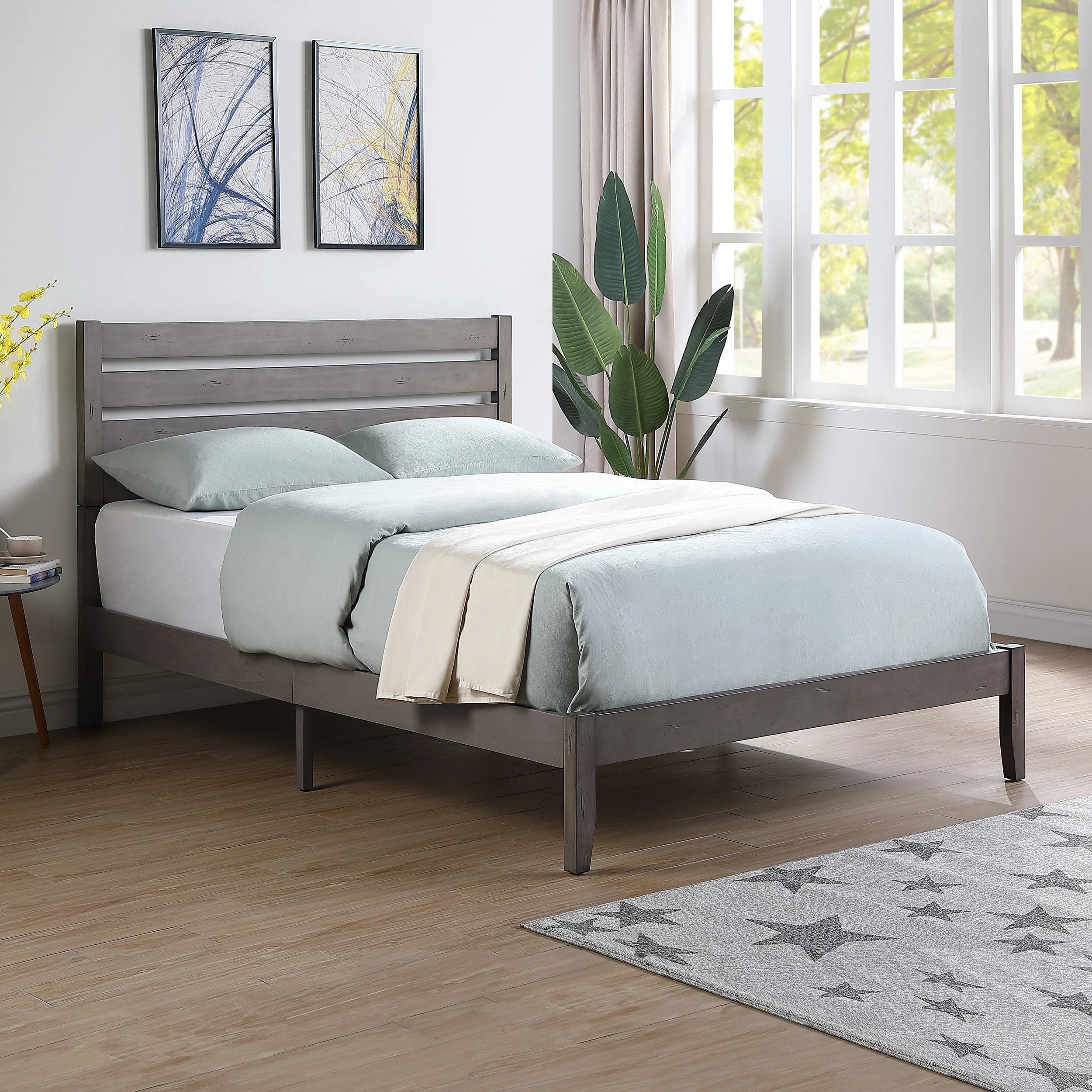 Kenley Queen Size Bed with Headboard - furnishings