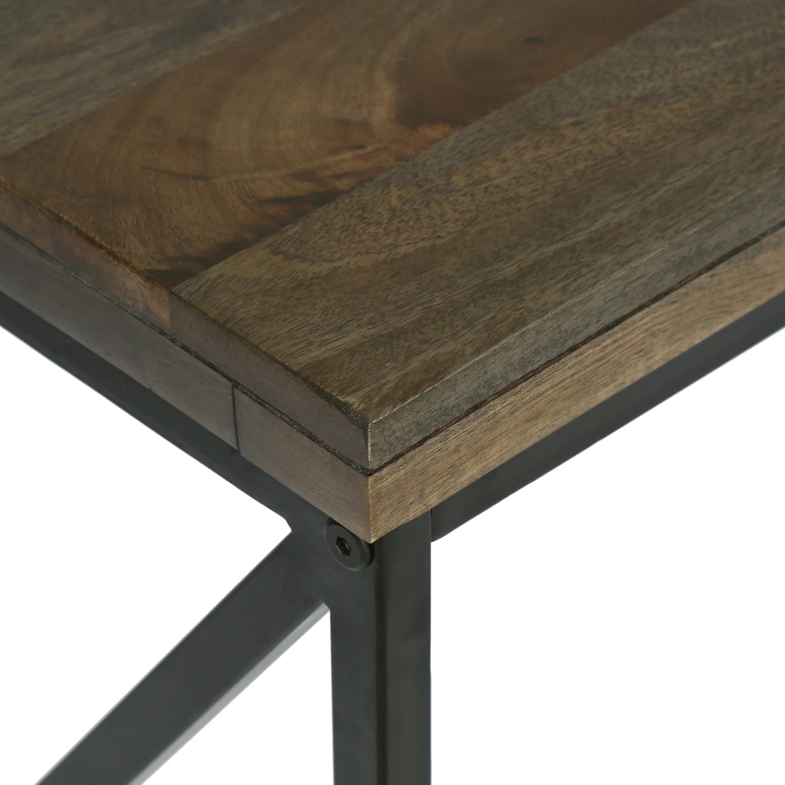 Avera Modern Industrial Handcrafted Mango Wood Desk - furnishings