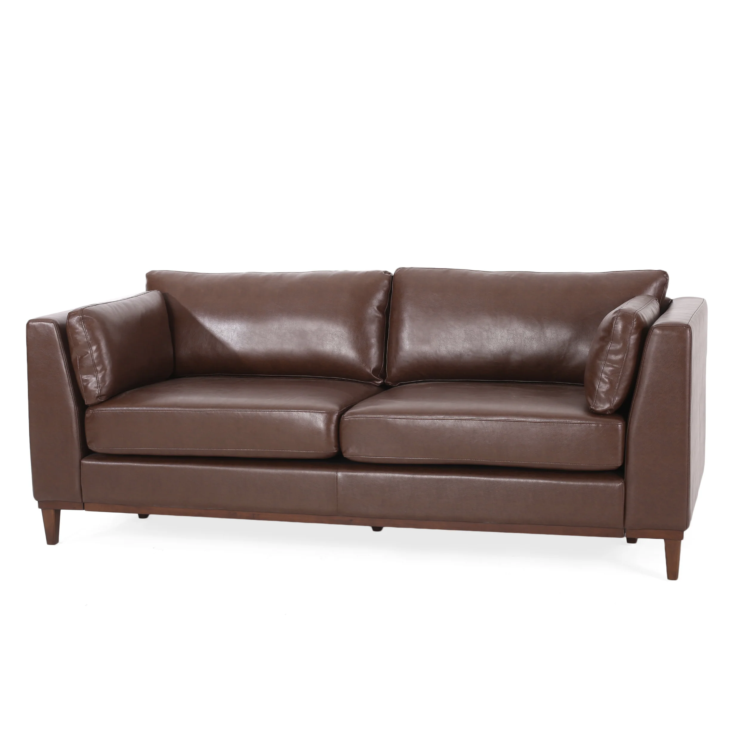 Ayers Contemporary Faux Leather Upholstered 3 Seater Sofa - furnishings