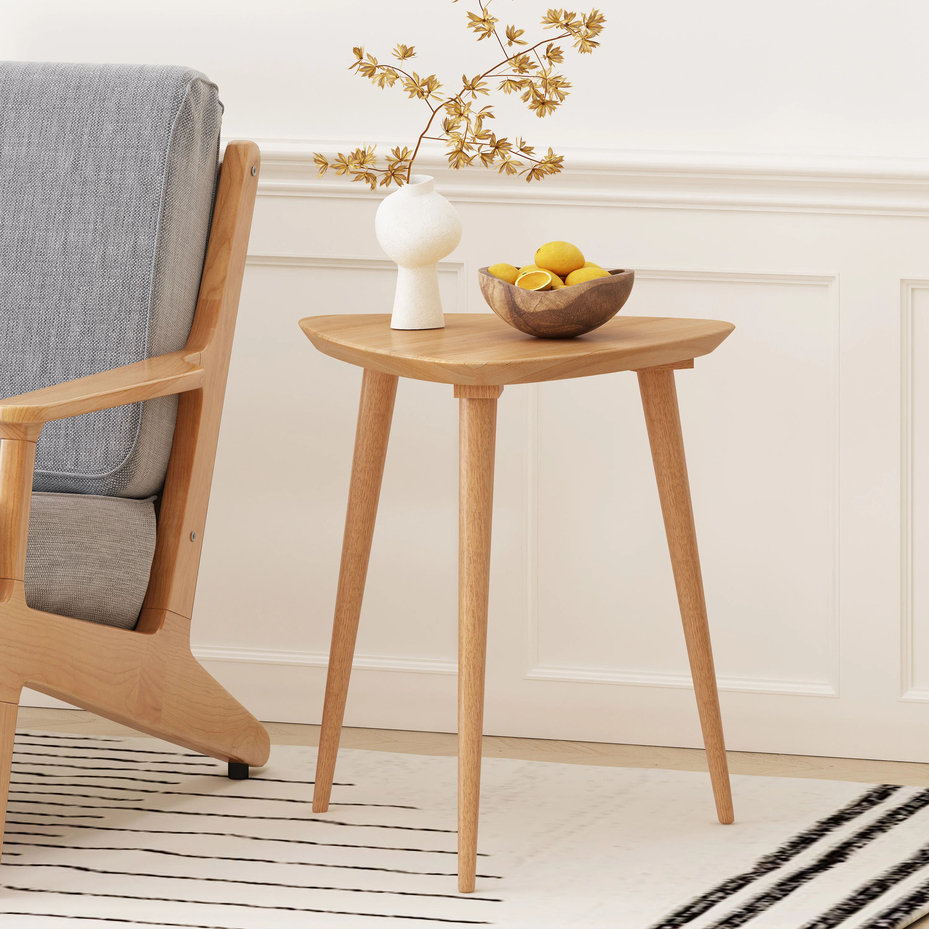 Finnian Wood Finish End Table - furnishings