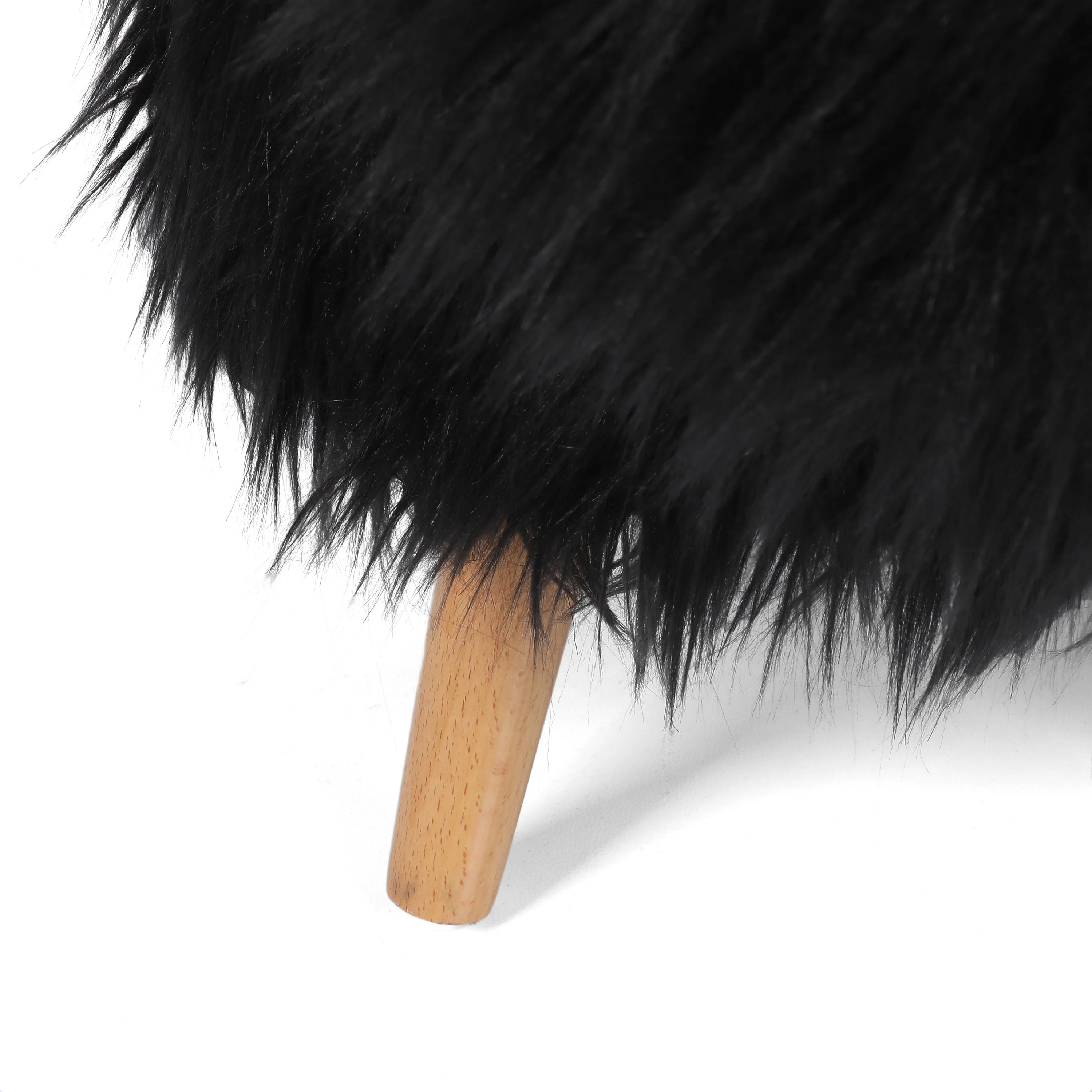 Kamla Furry Yak Ottoman - furnishings