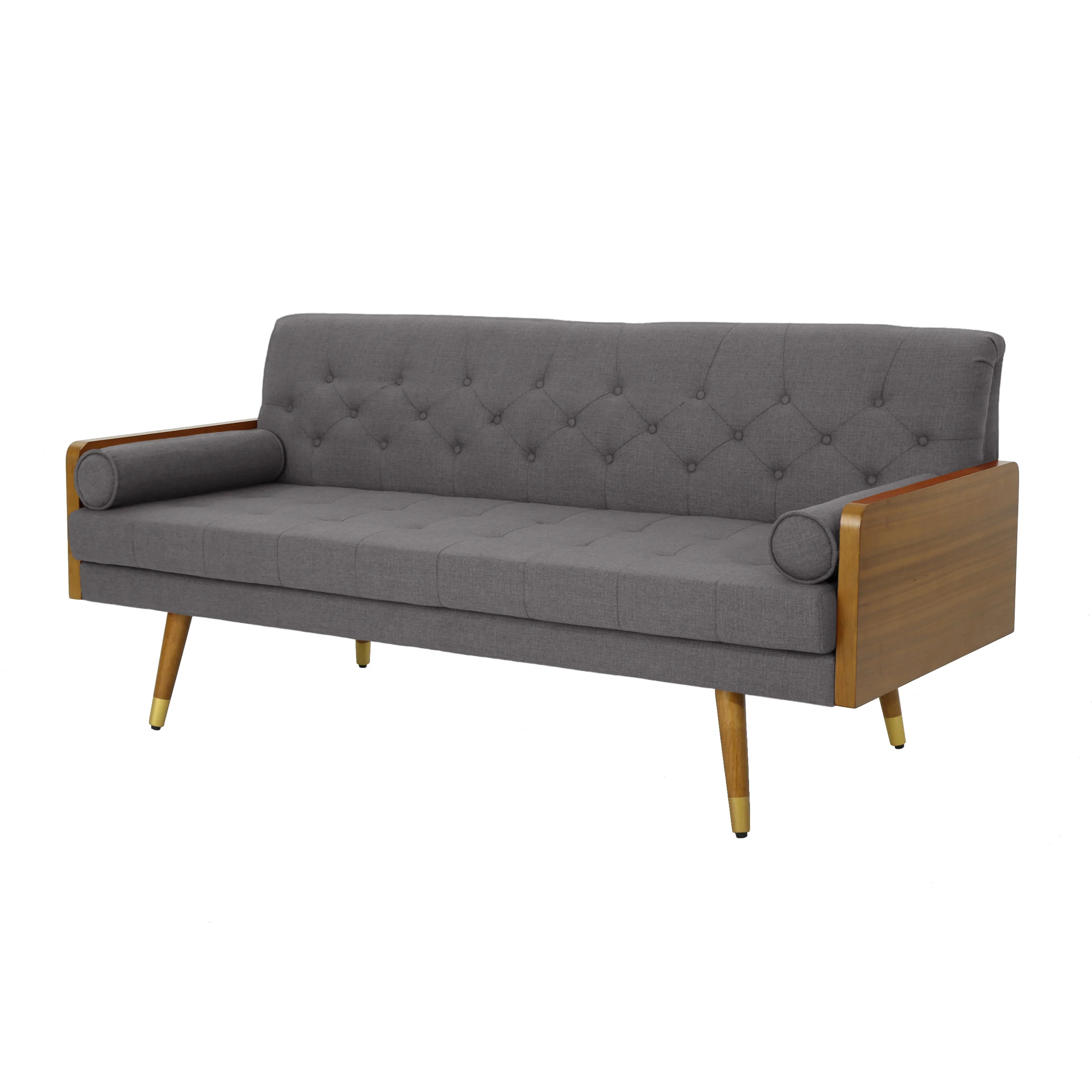 Aidan Mid Century Modern Tufted Fabric Sofa - furnishings