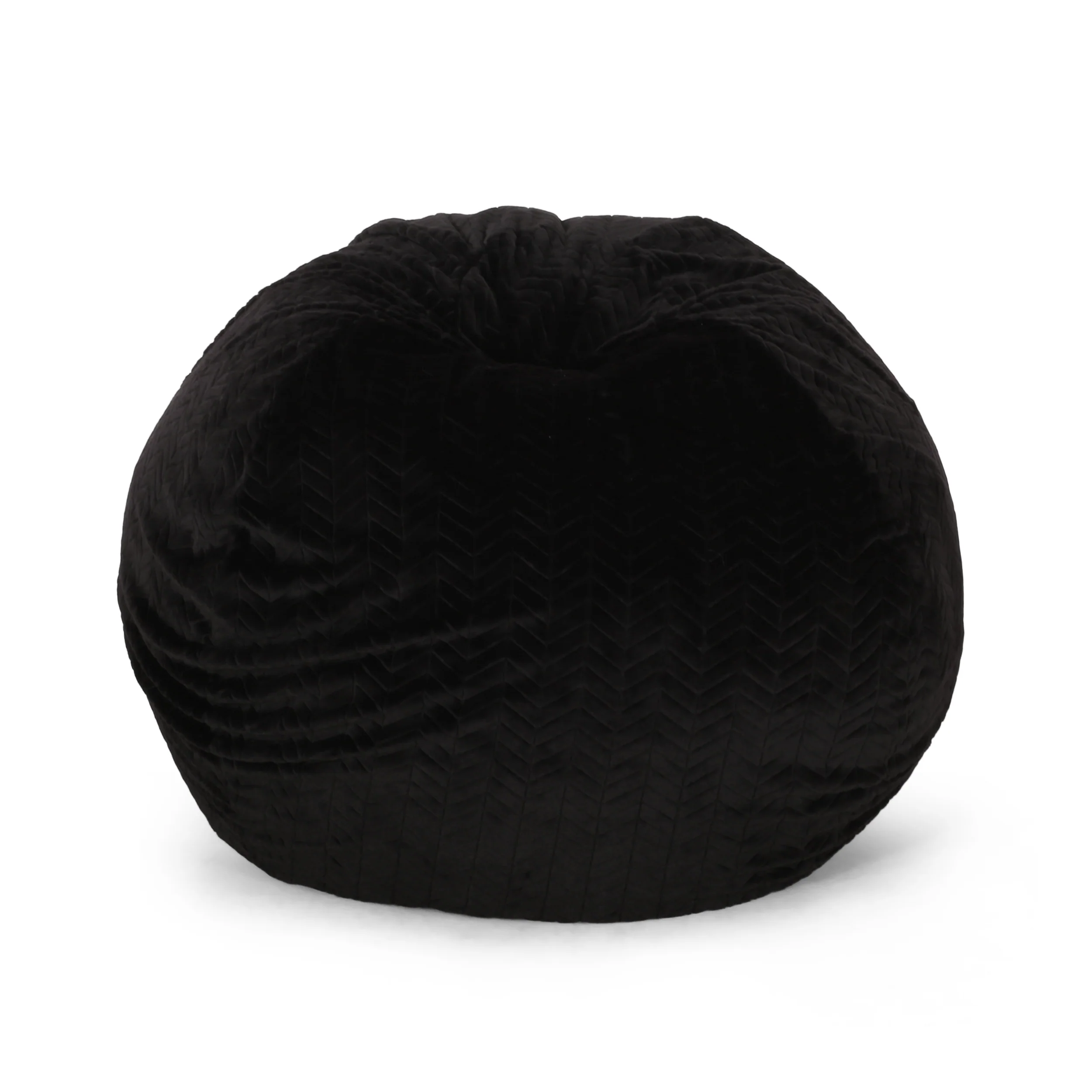 Terrell Schley Modern Glam 5 Foot Short Faux Fur Bean Bag - furnishings