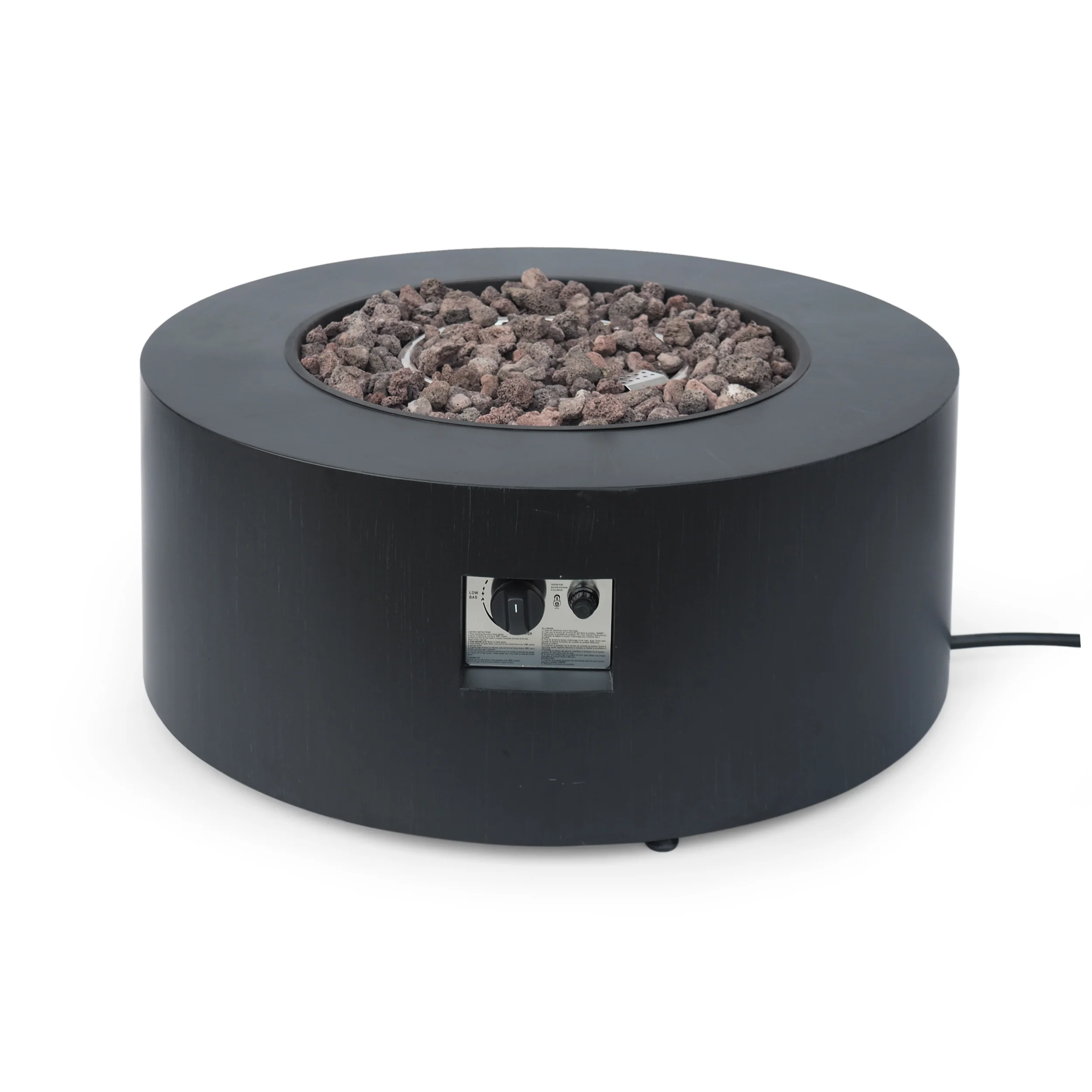 Jefferson Outdoor Round Fire Pit with Tank Holder - furnishings