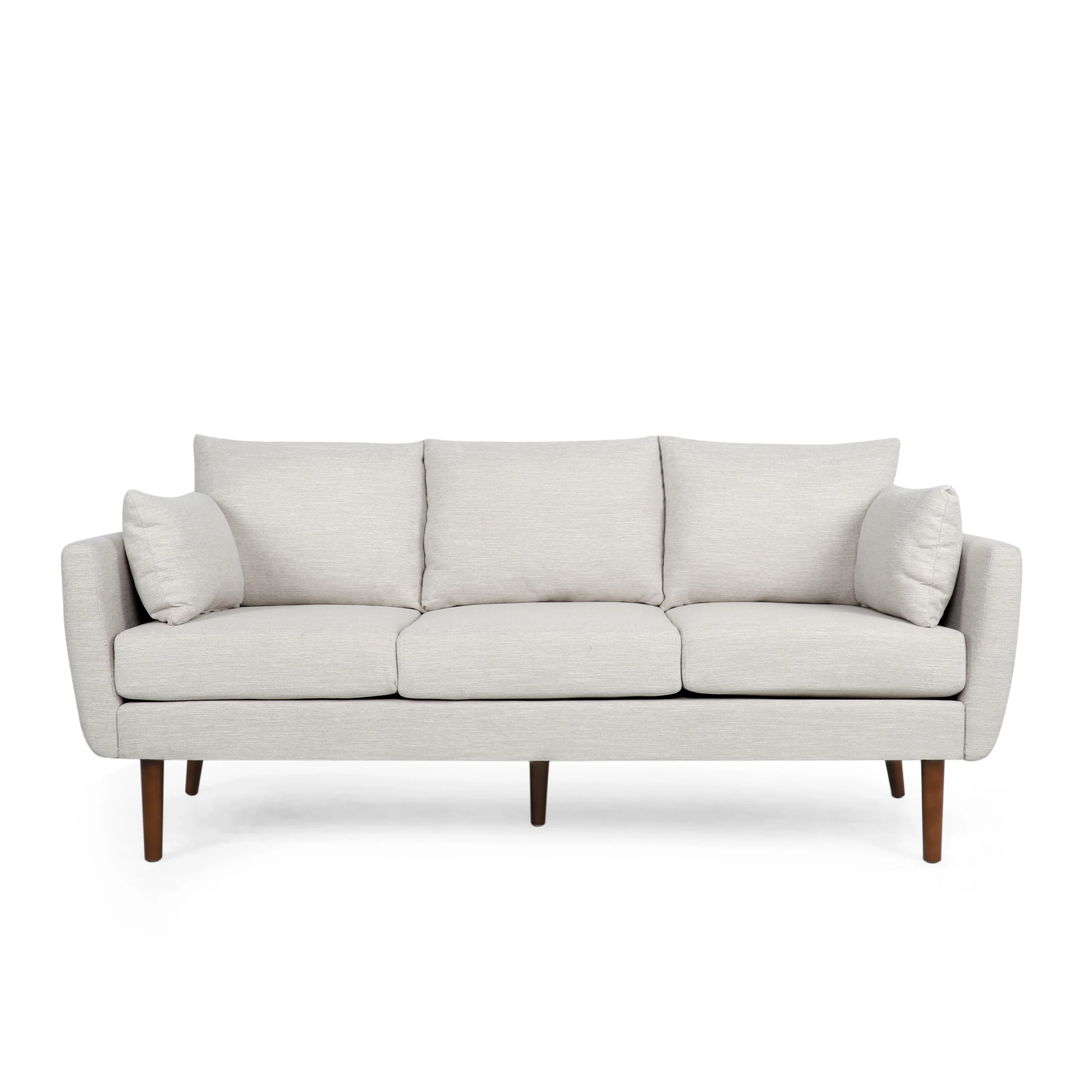 Wadleigh Contemporary Fabric Pillow Back 3 Seater Sofa - furnishings