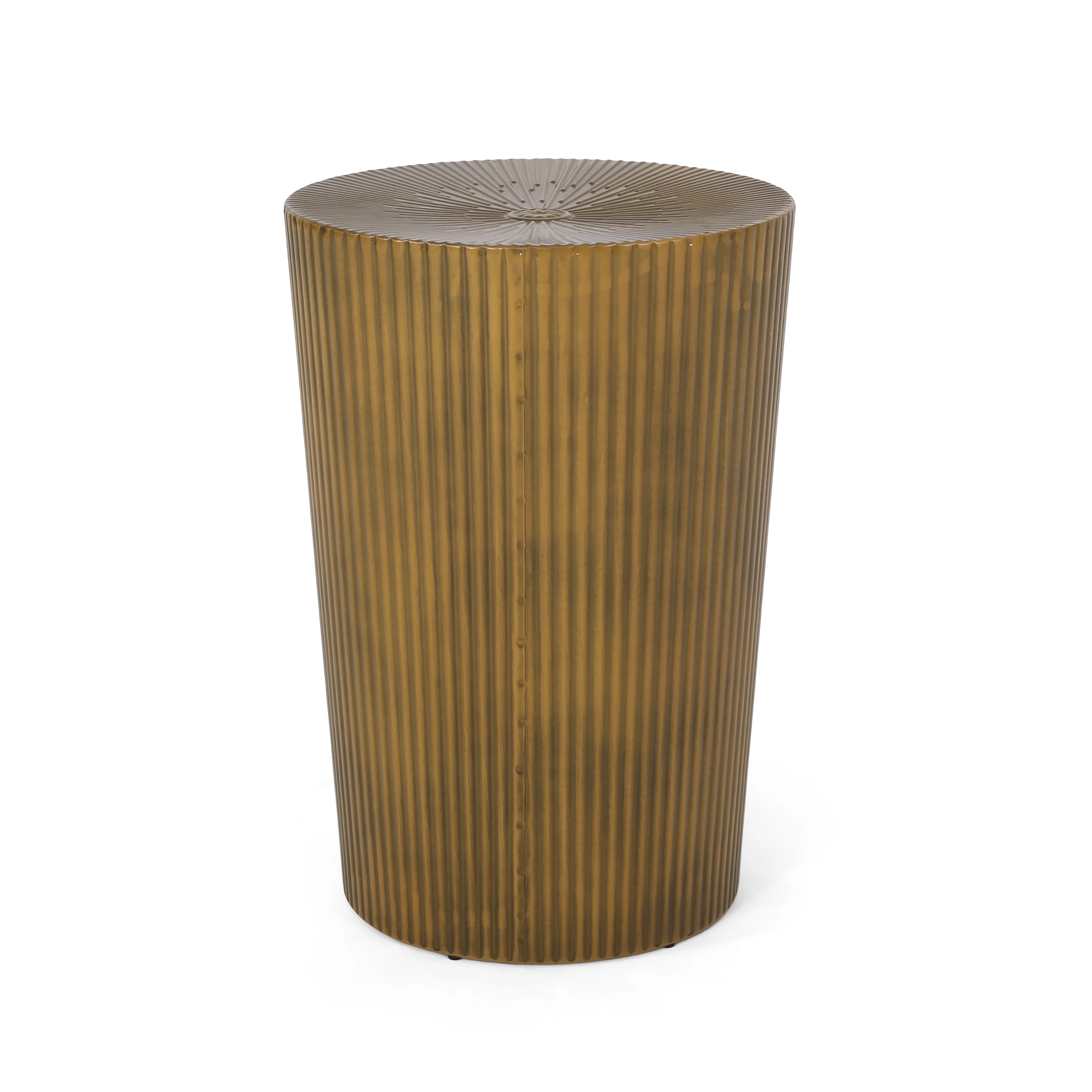 Pamsha Modern Iron Sunburst Side Table - furnishings
