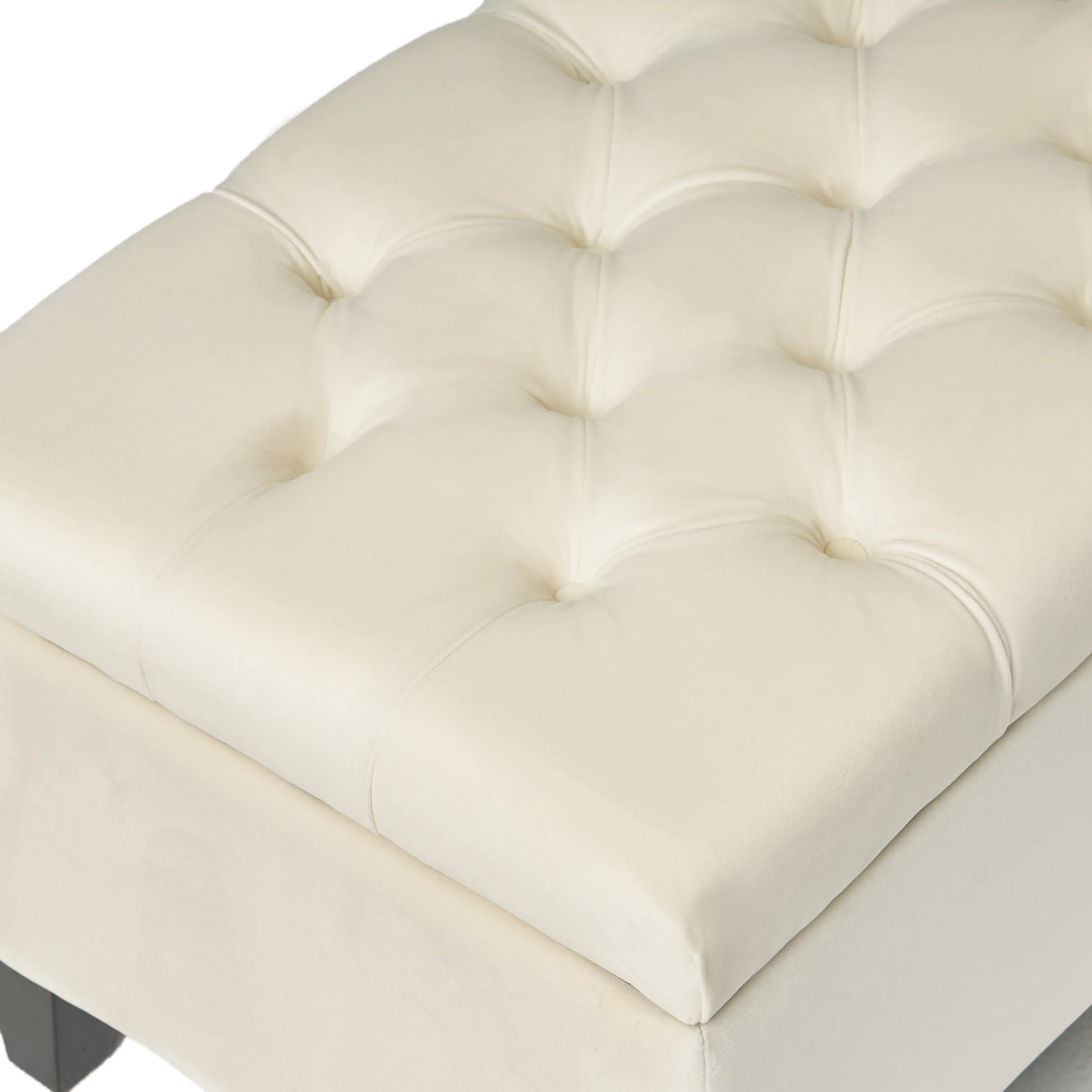 Molle Contemporary Button-Tufted Velvet Storage Ottoman Bench - furnishings