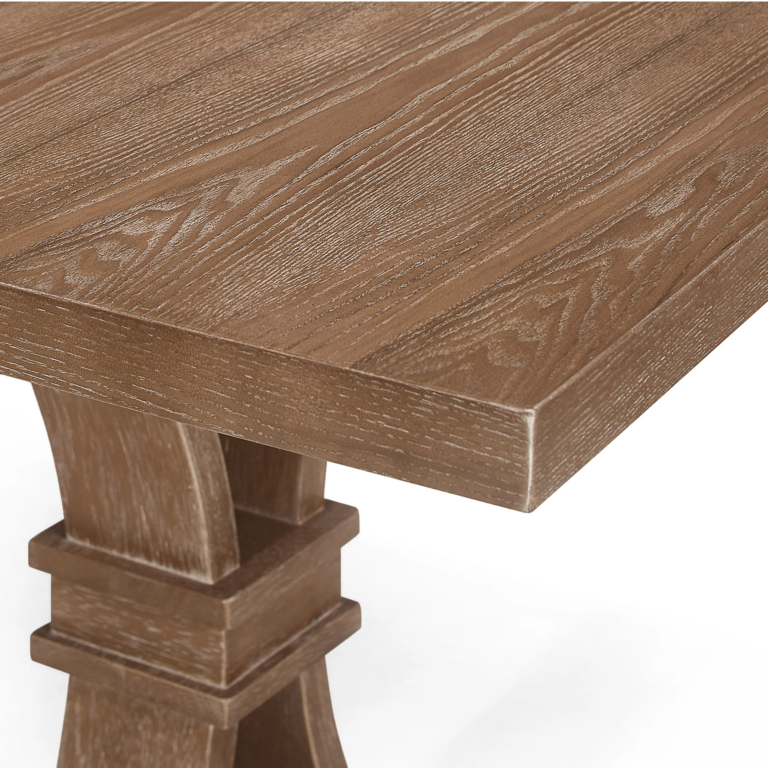Aisenbrey French Country Fabric Upholstered Wood 7 Piece Expandable Dining Set - furnishings