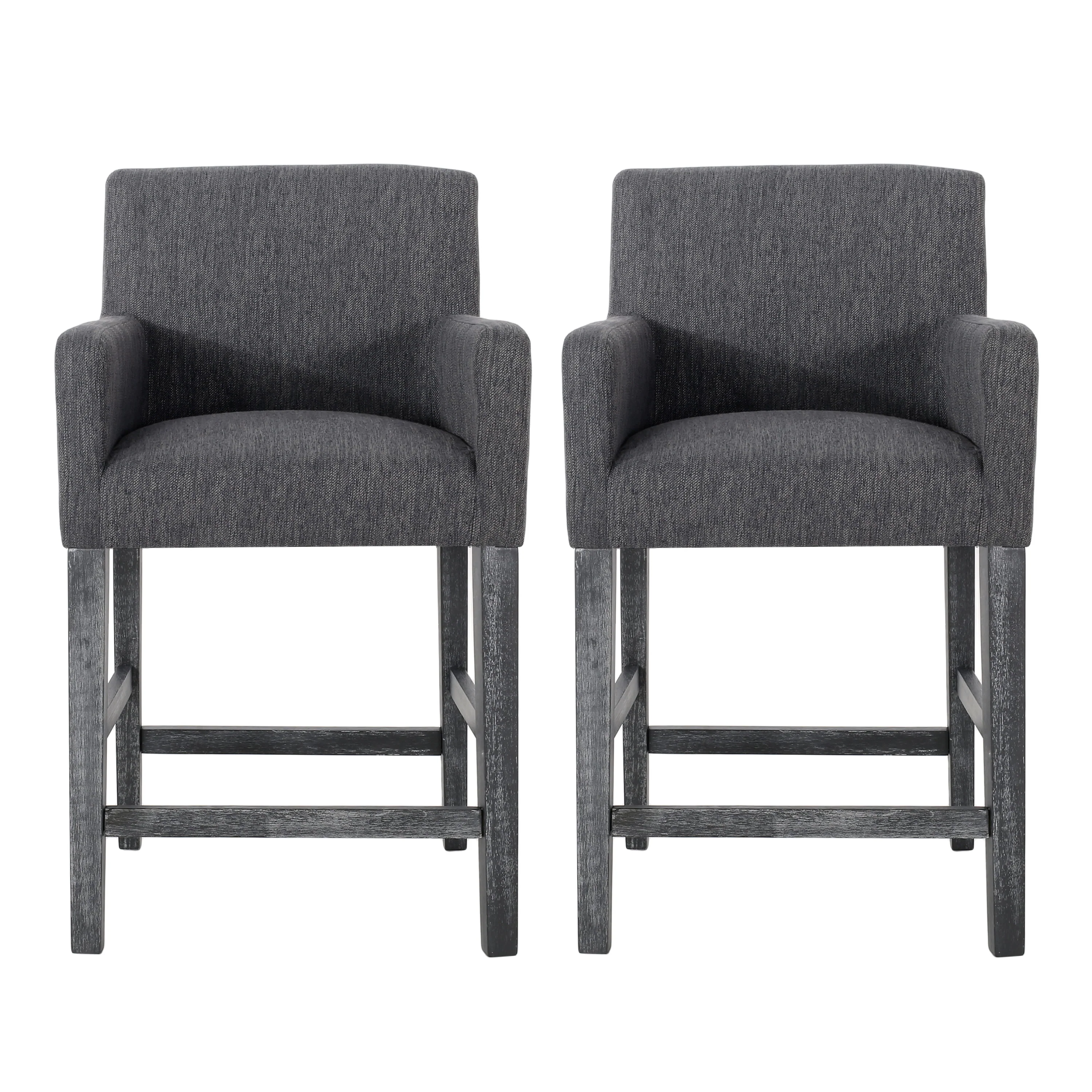 Chaparral Contemporary Fabric Upholstered Wood 26 inch Counter Stools (Set of 2) - furnishings
