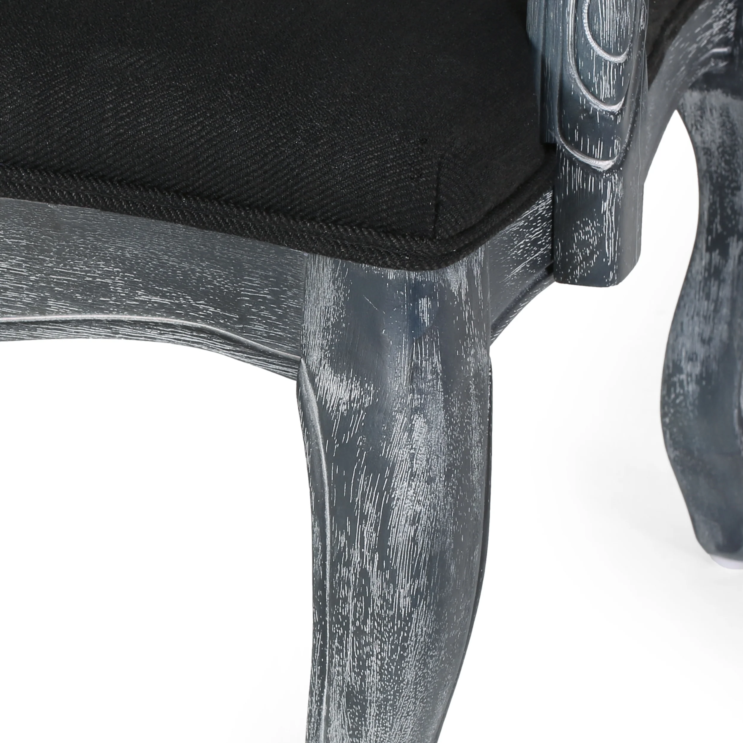 Biorn French Country Wood and Cane Upholstered Dining Armchair - furnishings