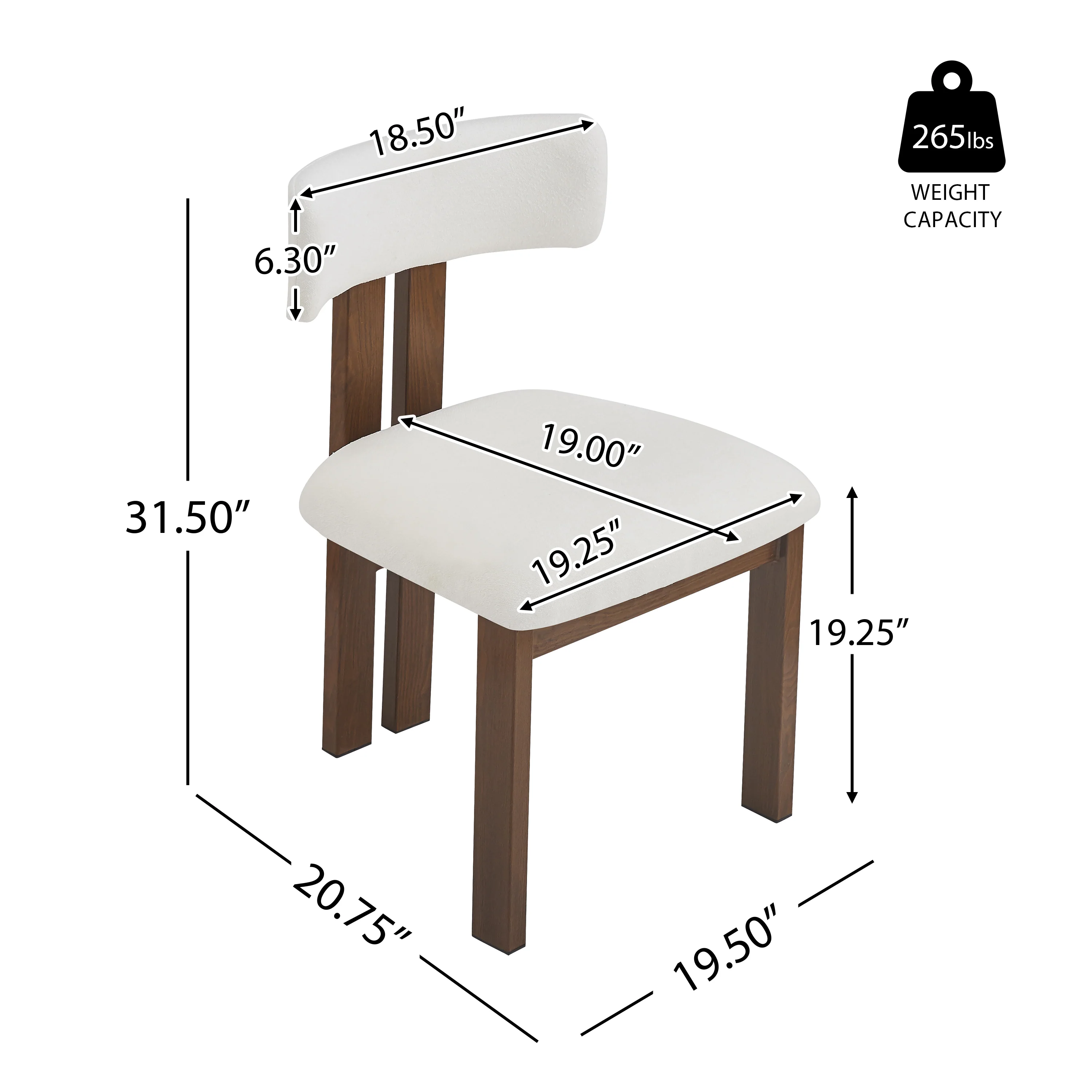 2x Warell Upholstered Luxury Dining Chairs Accent Chairs - furnishings