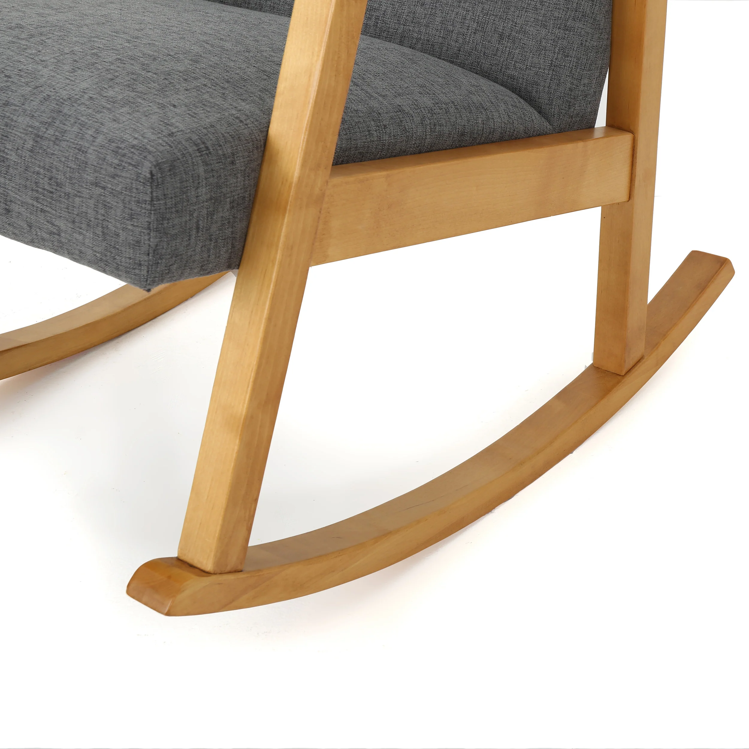 Hank Mid Century Modern Fabric Rocking Chair - furnishings