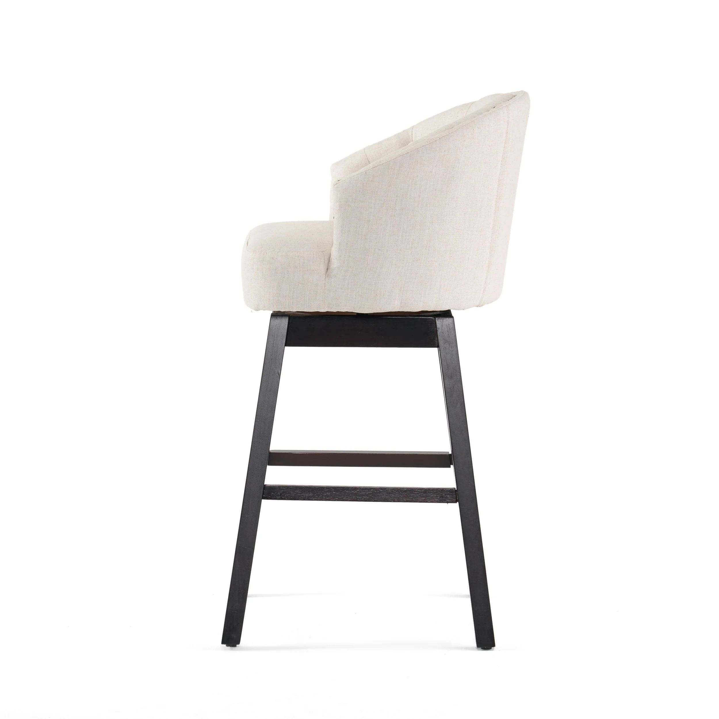 Westman 30-Inch Beige Fabric Swivel Backed Barstool (Set of 2) - furnishings