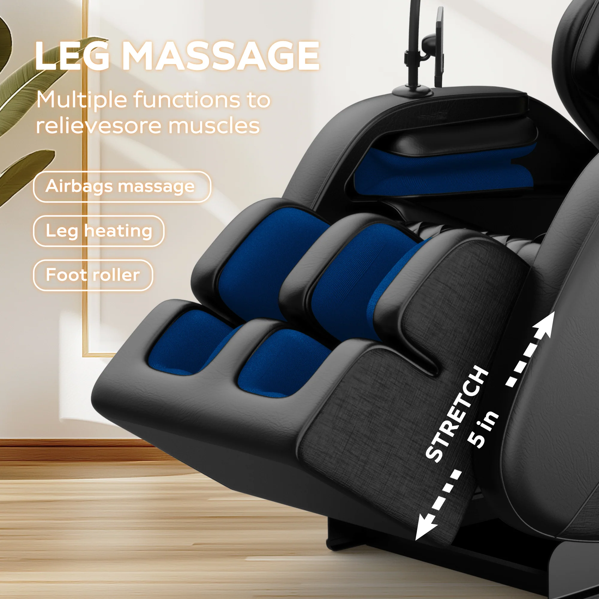 2024 Premium Massage Recliner with Zero Gravity and Air Pressure - furnishings