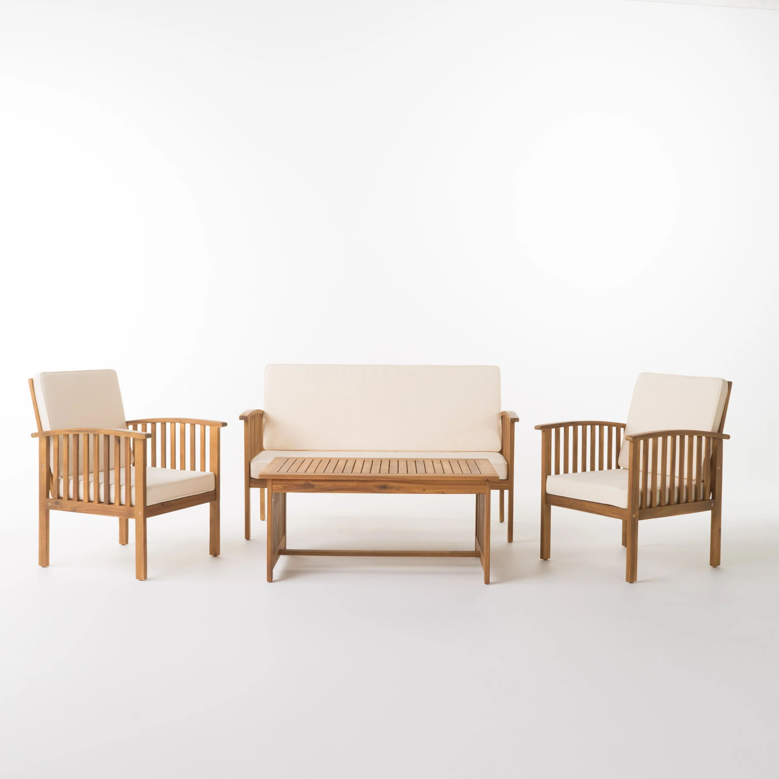 Cape Town Acacia Wood Outdoor Sofa Set - furnishings